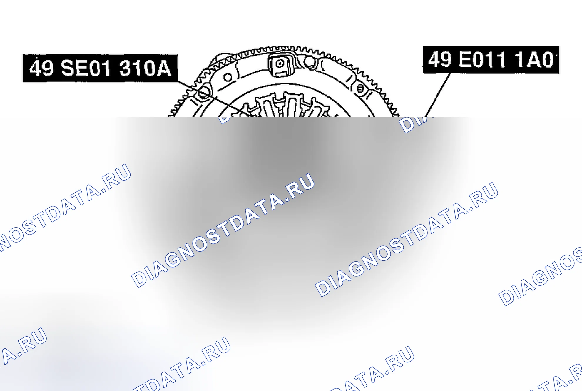 Рис. 22: Примечание по снятию крышки сцепления и диска. Honda CR-V III рестайлинг