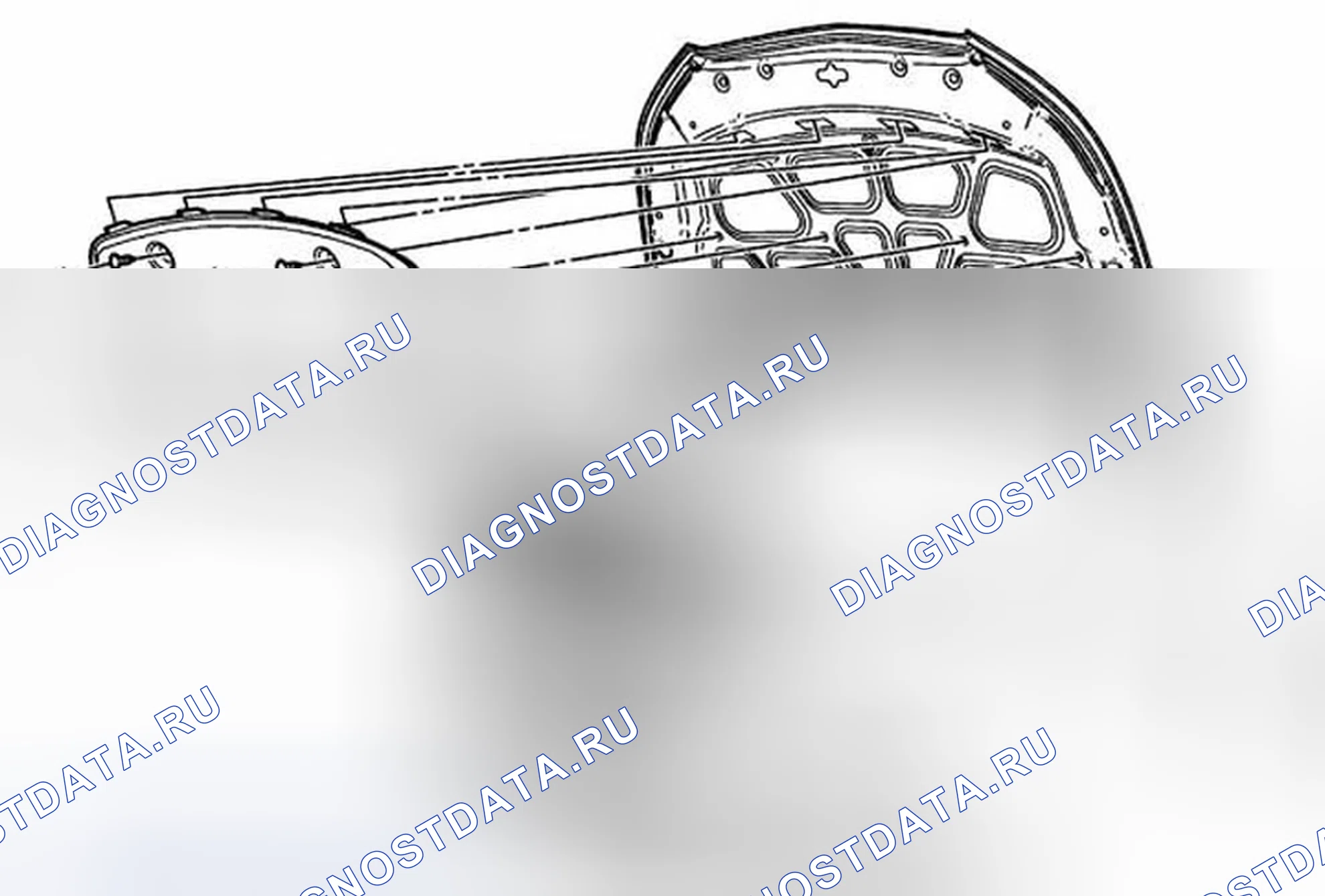 Рис. 36: Замена изолятора капота. Buick LaCrosse II