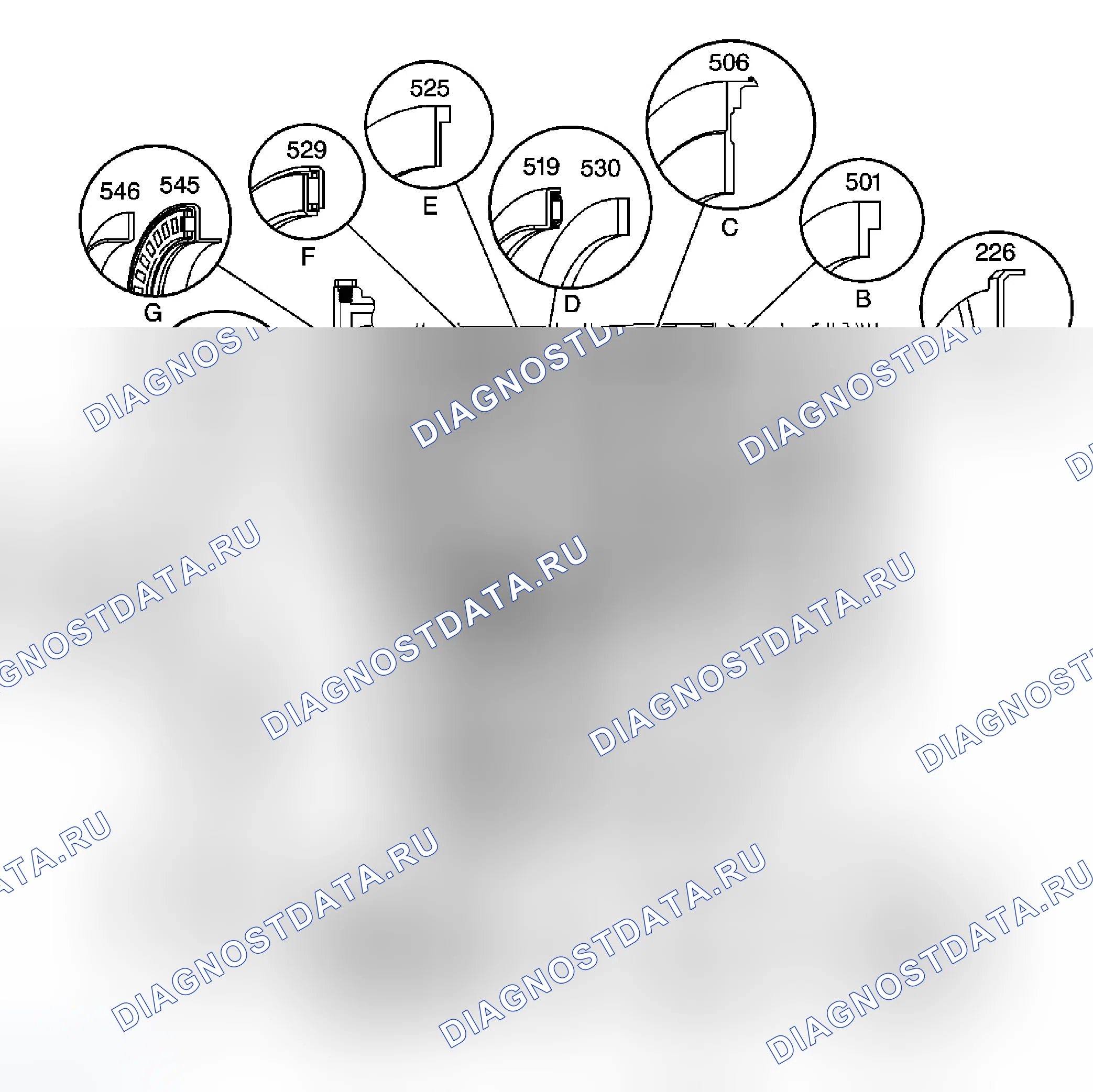 Рис. 81: Характеристики колец и подшипников. Chevrolet Equinox I