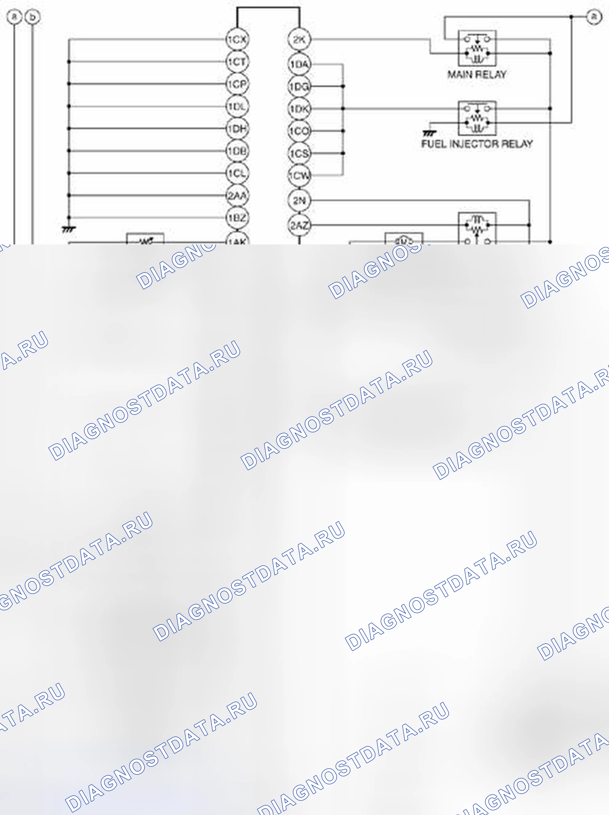 Рис. 261: электросхема устранения симптомов (SKYACTIV-G 2.0) (1 из 3). Mazda 3 BL рестайлинг