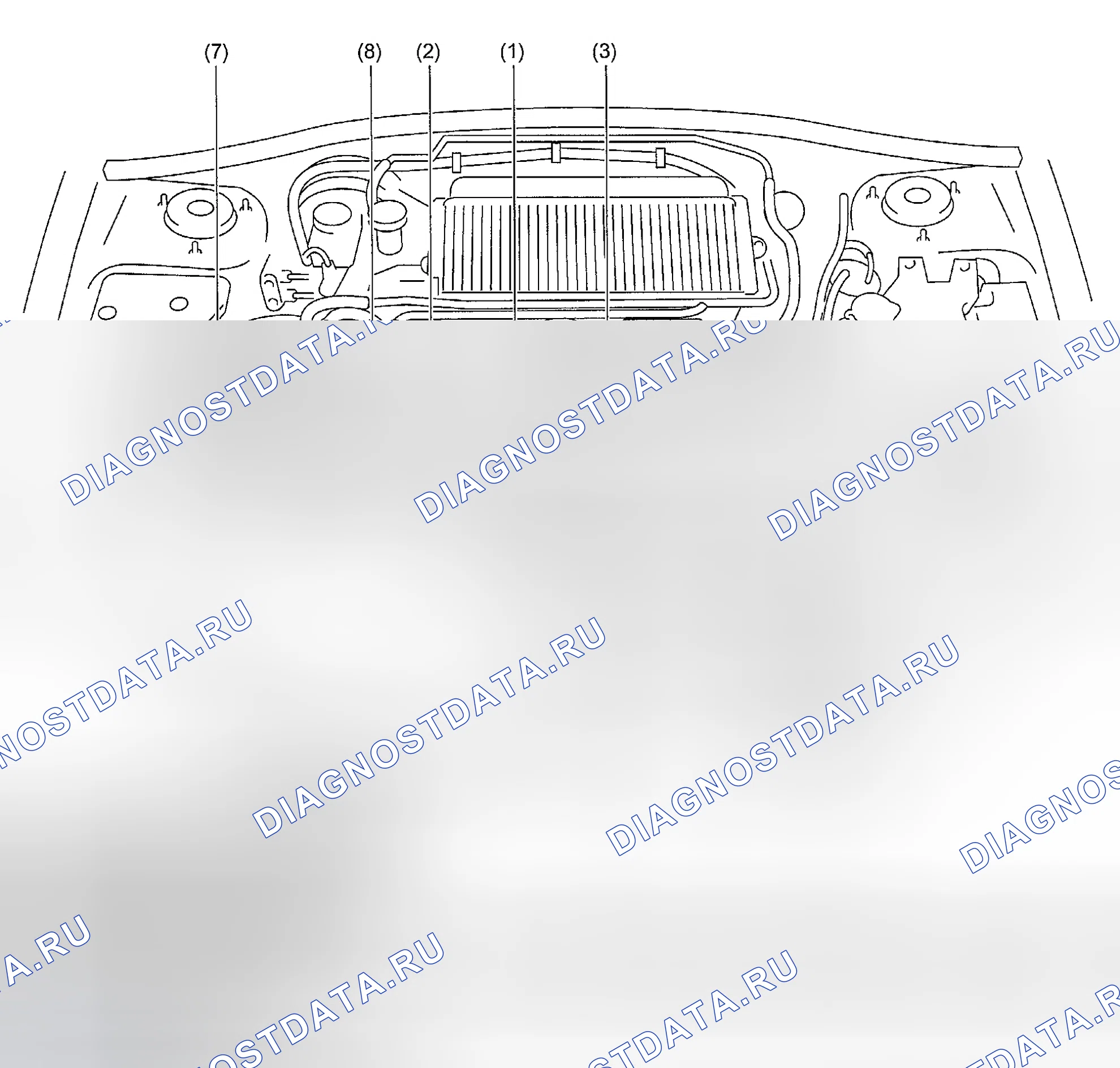 Рис. 60: РАСПОЛОЖЕНИЕ КОМПОНЕНТОВ. Subaru Impreza GD/GC/GG рестайлинг