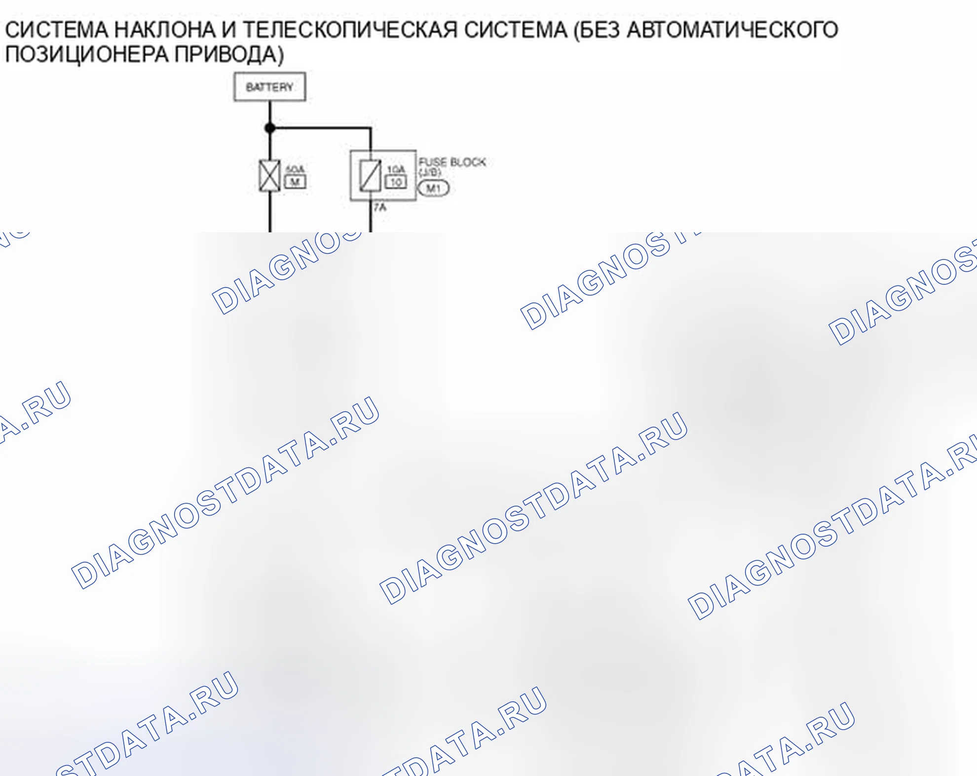 Рис. 137: электросхема - СИСТЕМА НАКЛОНА И ТЕЛЕСКОПИЧЕСКАЯ СИСТЕМА. Infiniti G35 IV