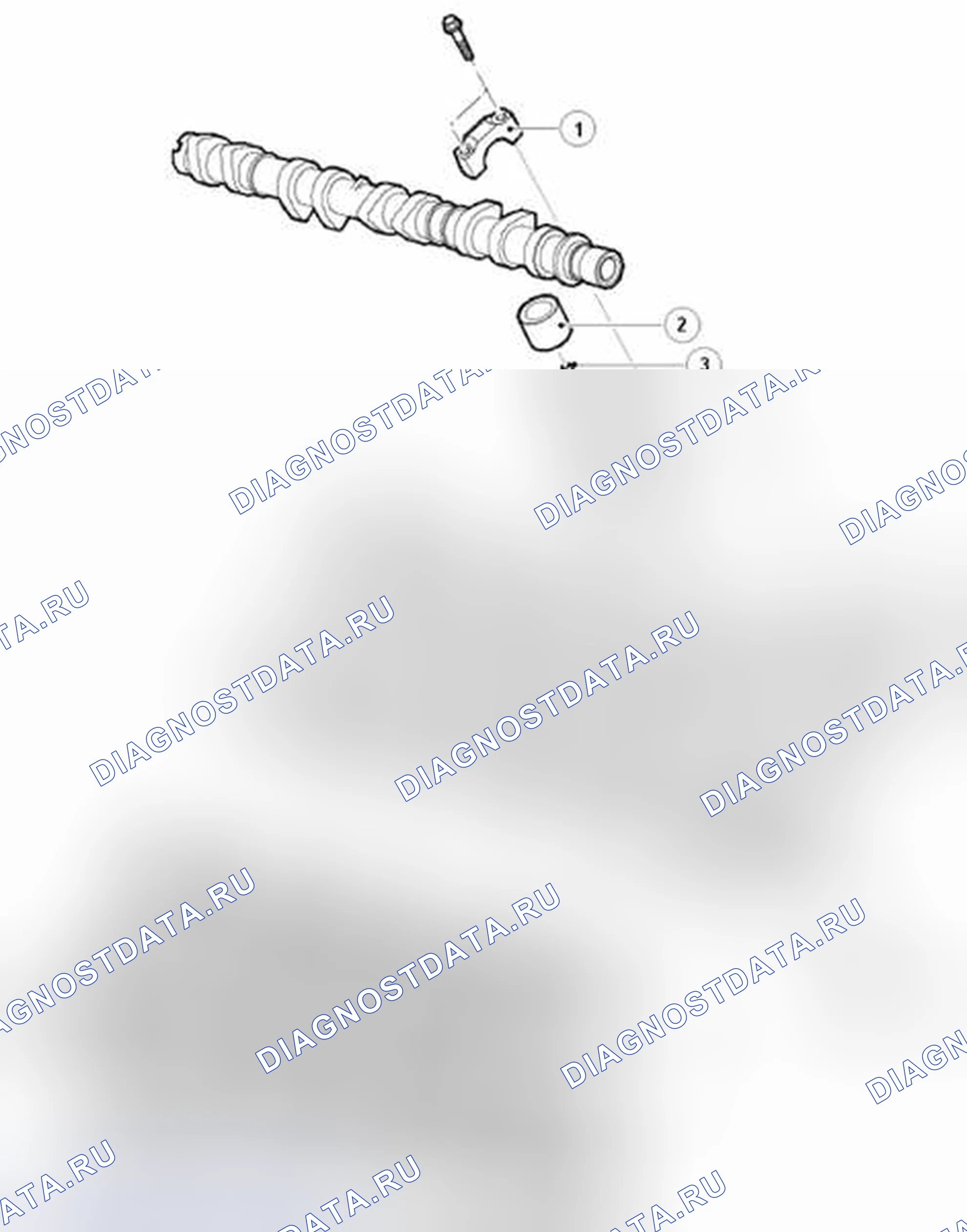 Рис. 110: КОМПОНЕНТЫ ГОЛОВКИ ЦИЛИНДРОВ. Land Rover Range Rover Sport I