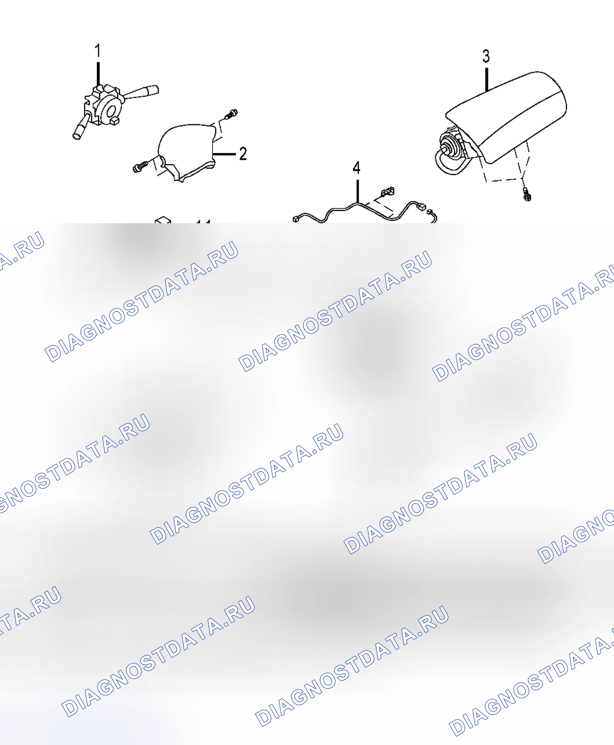 Рис. 8: РАСПОЛОЖЕНИЕ КОМПОНЕНТОВ. Subaru Impreza GD/GC/GG рестайлинг