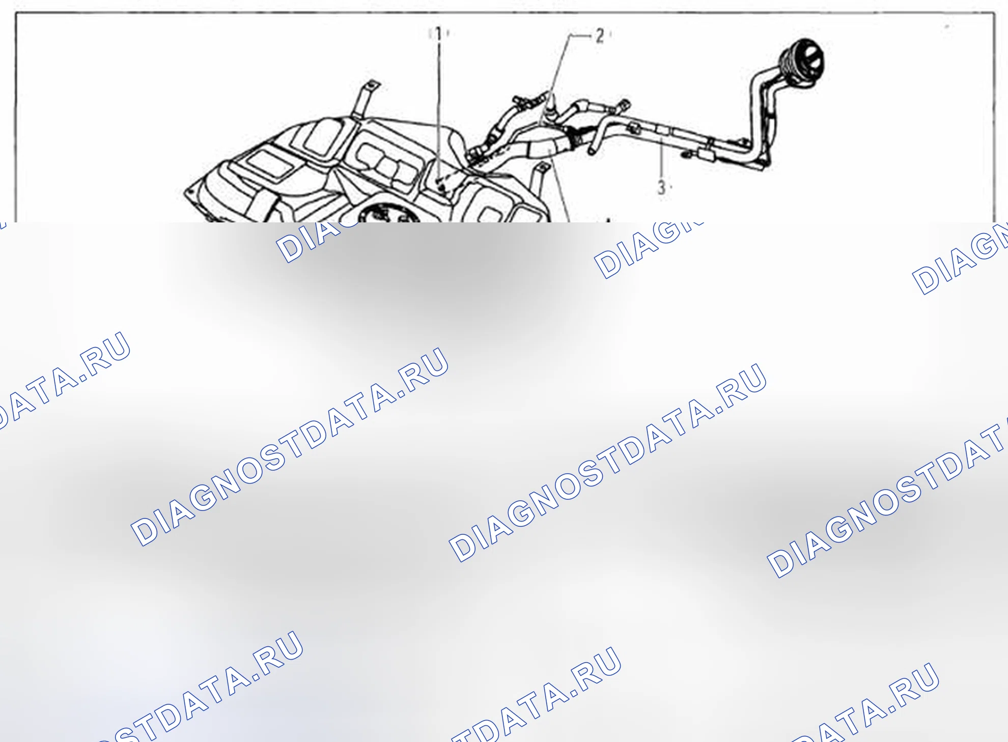 Рис. 2: Сторона топливного бака. Honda CR-V II рестайлинг