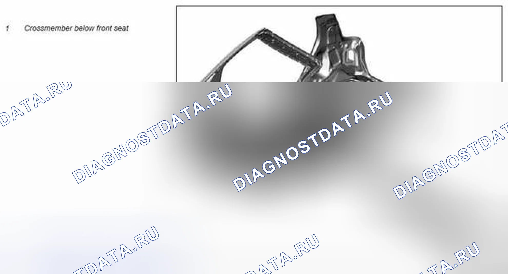 Рис. 649: Частичная замена поперечины под передним сиденьем - AR63.40-P-1189MCC. Kia Soul I