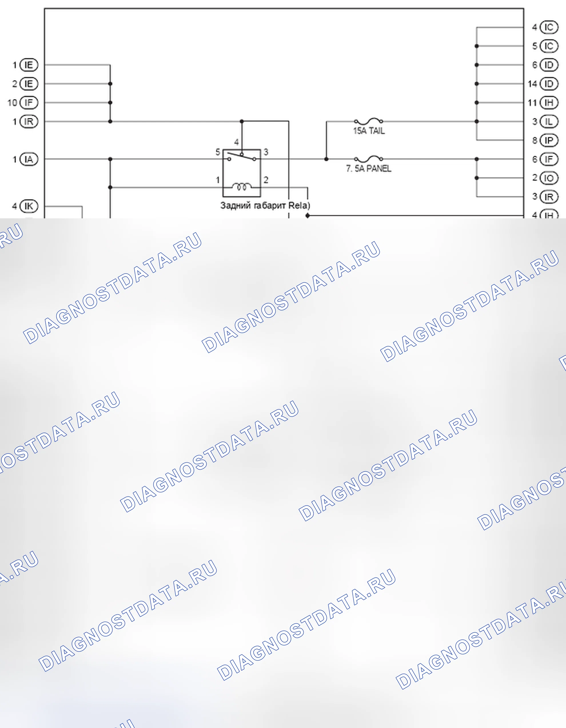 Рис. 359: Внутренняя цепь J / B приборной панели (1 из 3). Toyota Camry XV40 рестайлинг