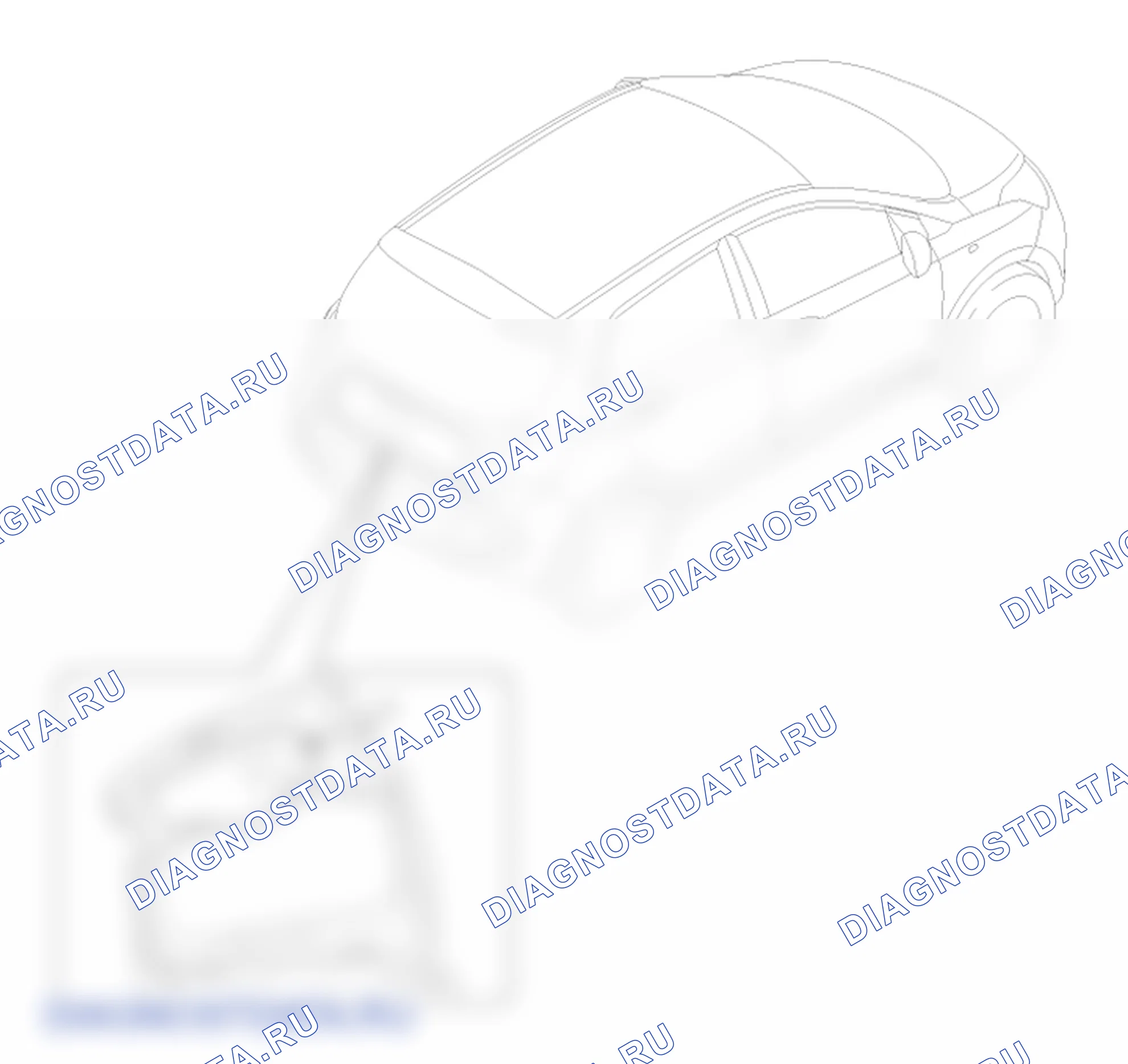 Расположение деталей облицовки двери багажника. Hyundai GRAND i10/Xcent BA