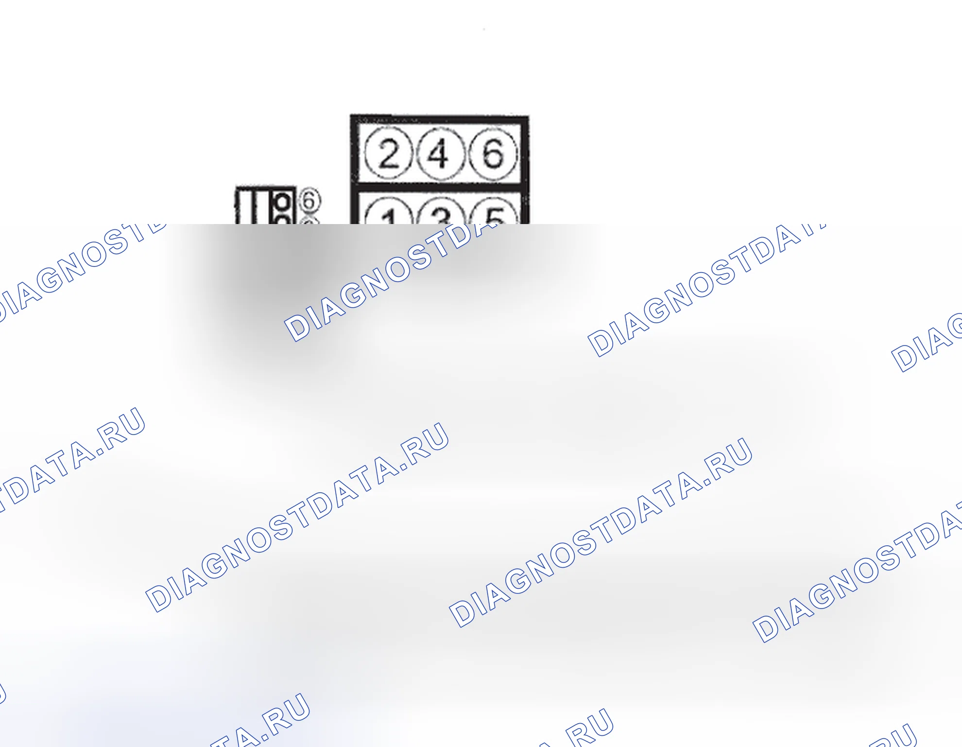 Рис. 4: Порядок зажигания и метки времени 3.8L (VIN L) (зажигание типа II). Buick Electra Park Avenue 