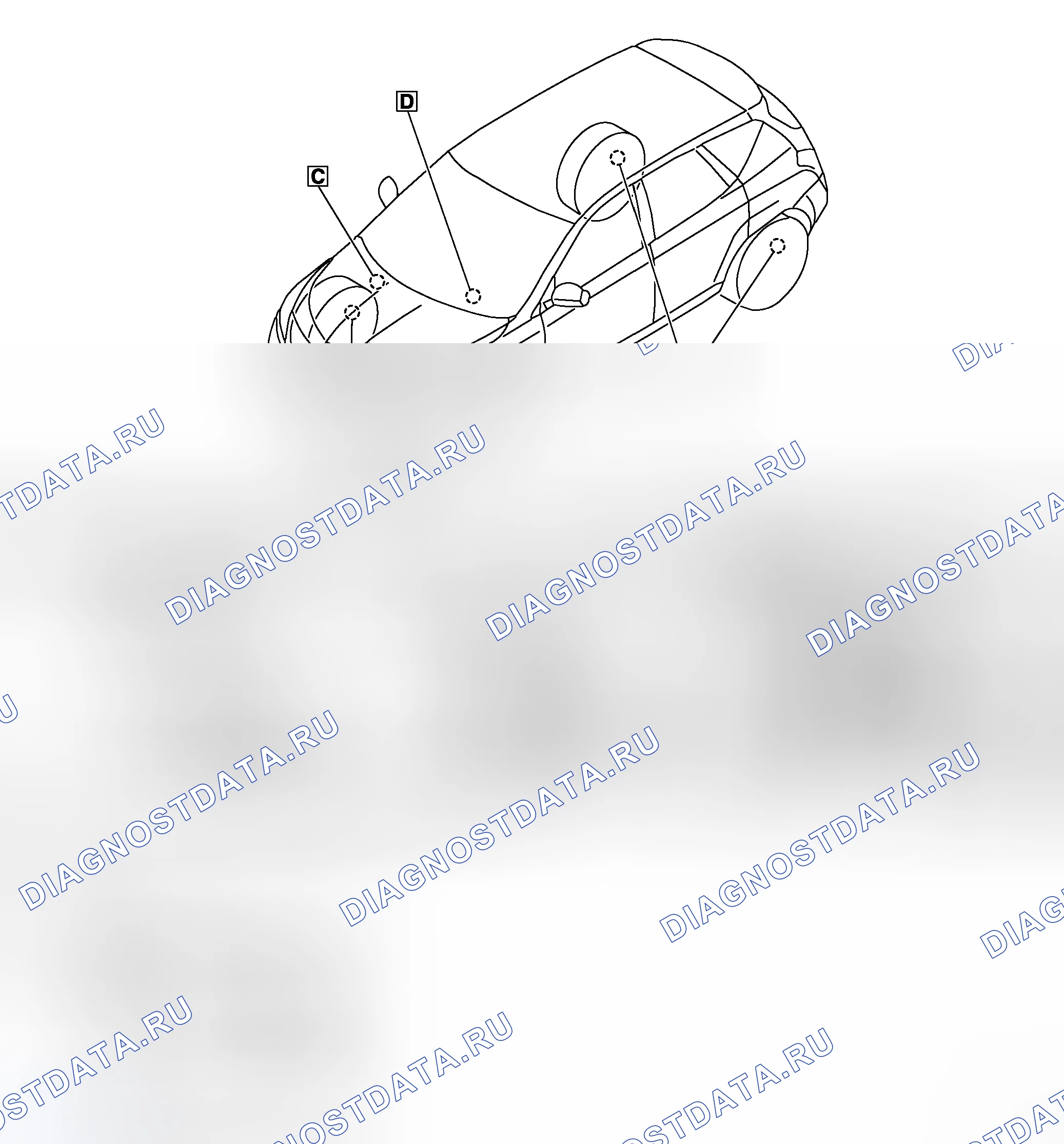 Рис. 32: Место установки компонента. Honda Integra SJ I
