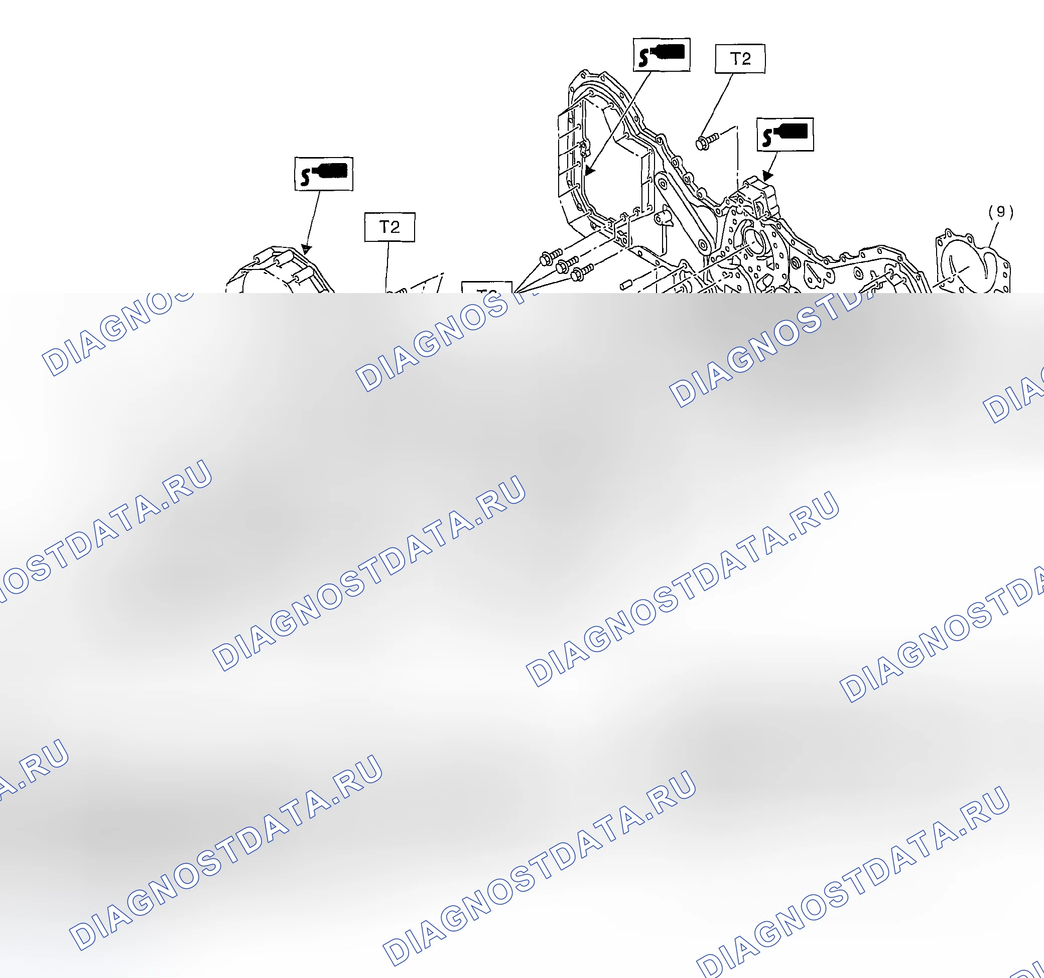 Рис. 297: КРЫШКА ЦЕПИ ГРМ. Subaru Outback BP