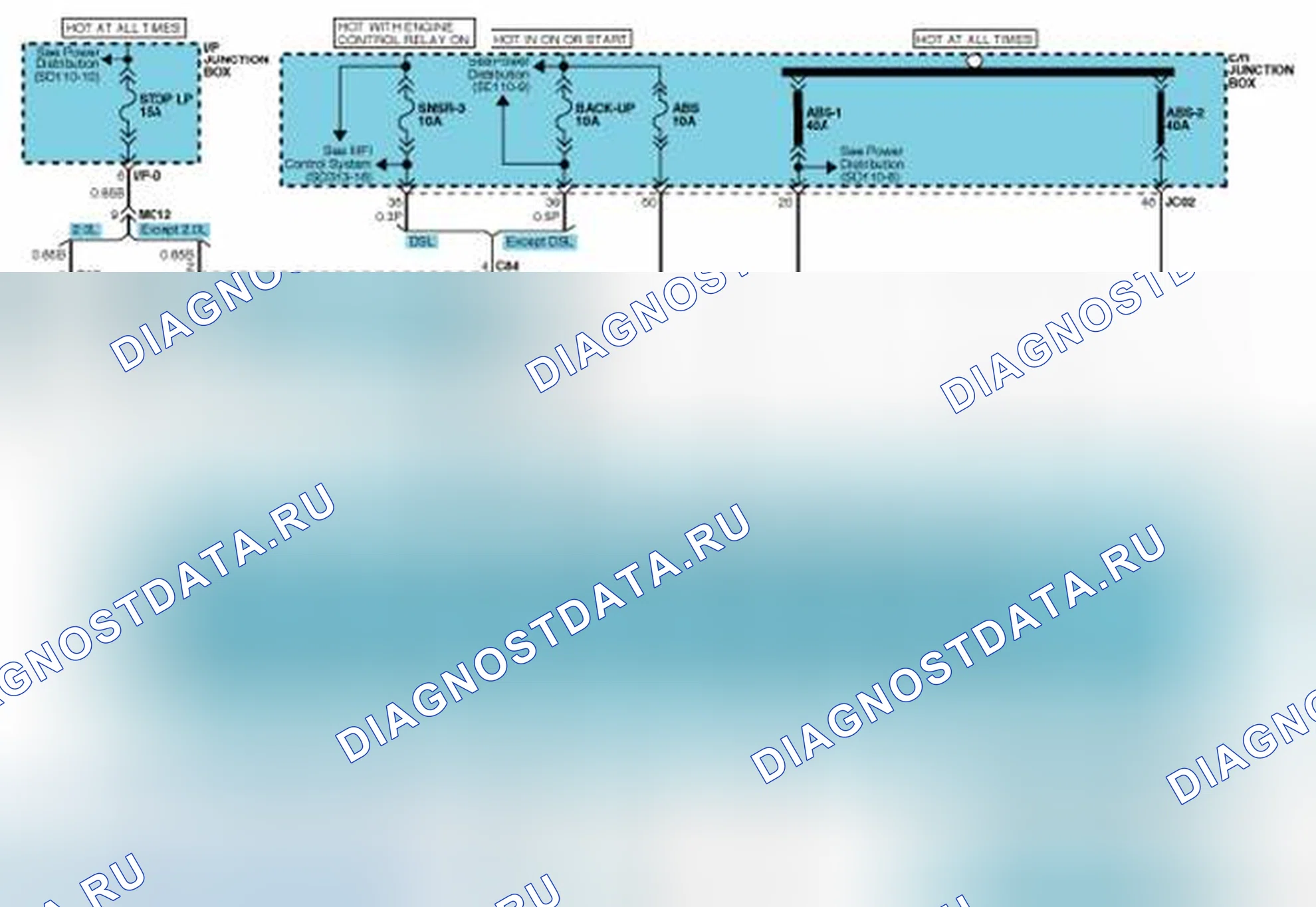Рис. 56: Принципиальная схема - ESC (2). Kia Magentis II рестайлинг