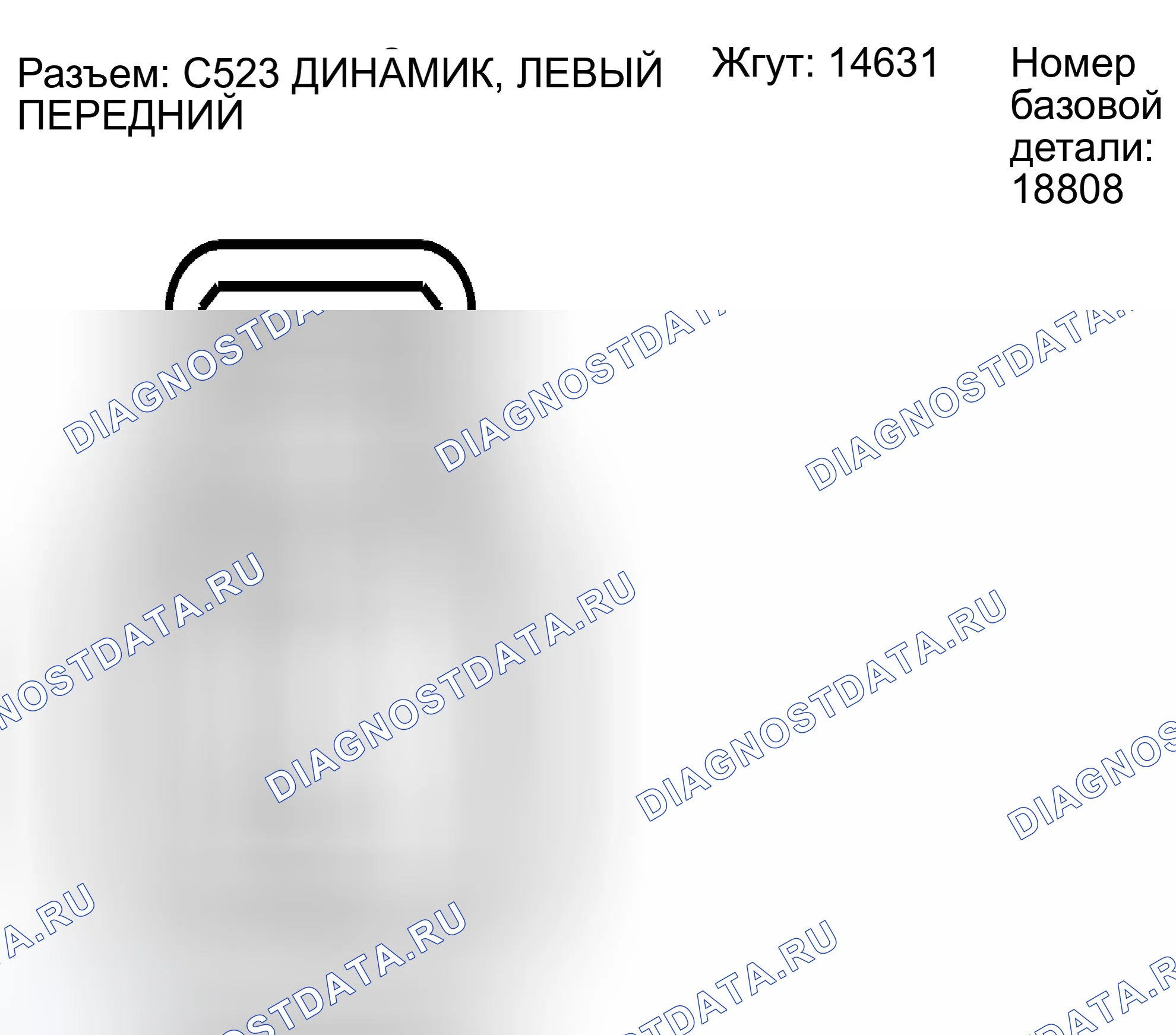 Рис. 187: Идентификация разъема C523. Ford Escape I рестайлинг
