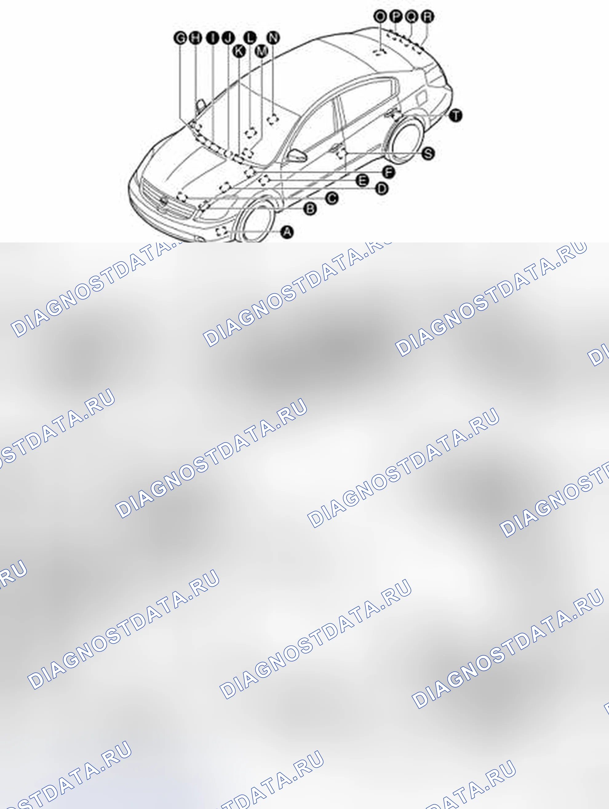 Рис. 189: ПЕРЕКЛЮЧАТЕЛЬ ЗАПРОСА ДВЕРИ: расположение компонентов. Nissan Altima L32