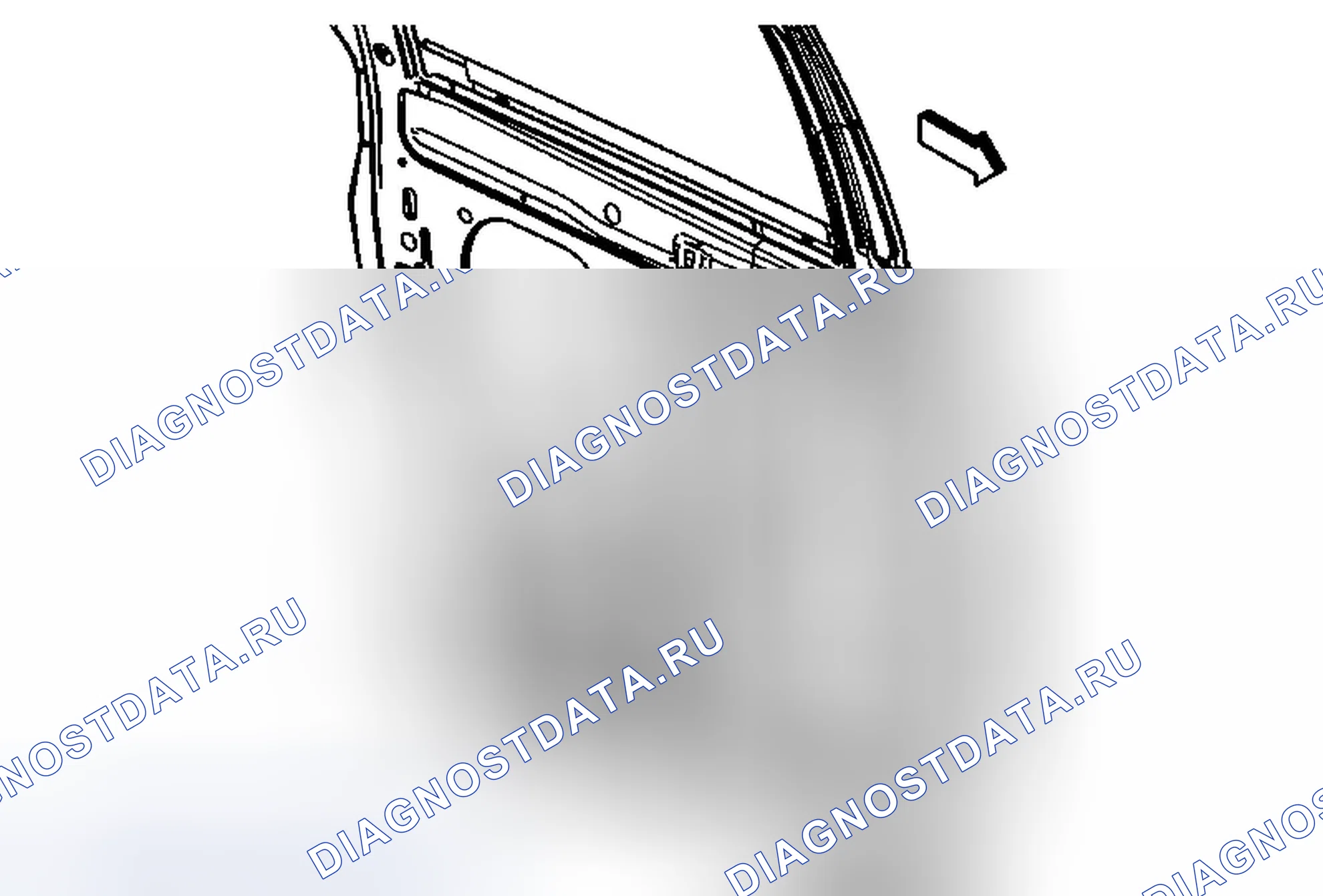 Рис. 41: Замена динамика задней двери радиоприемника. Chevrolet Traverse I