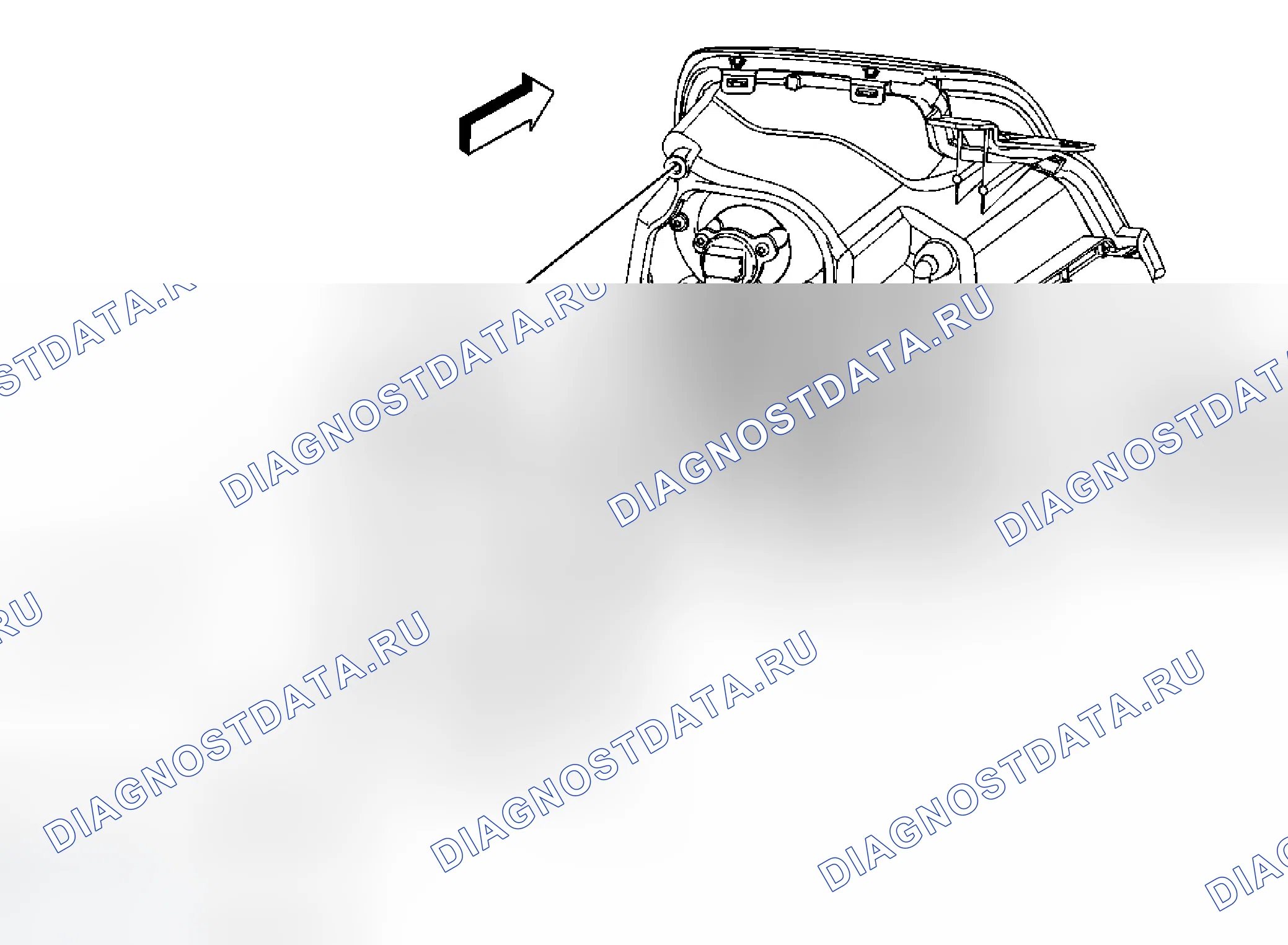 Рис. 32: Замена лампы фары (Hi Beam). Cadillac STS I рестайлинг