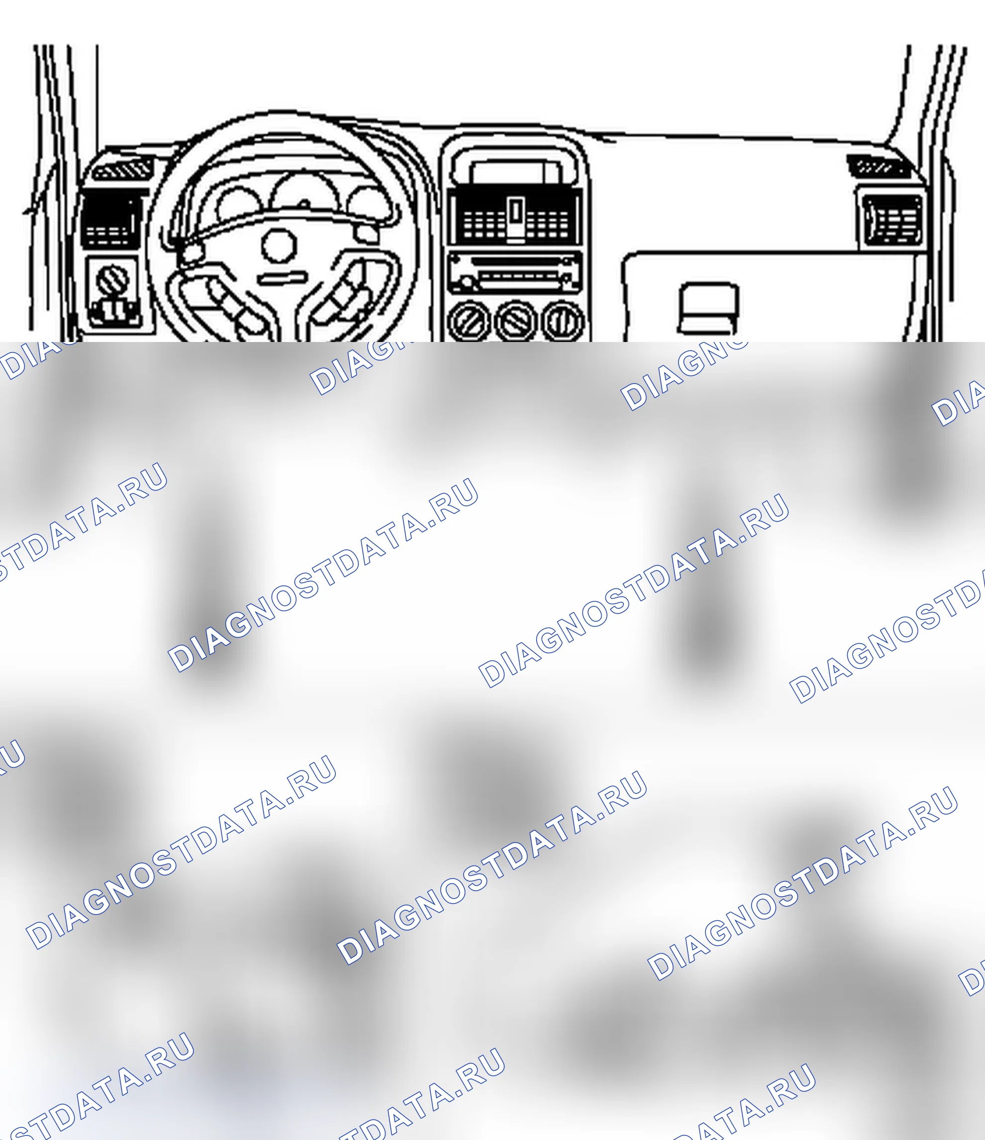 Снятие и установка внутренней мягкой обшивки приборной панели снизу. Opel Astra G