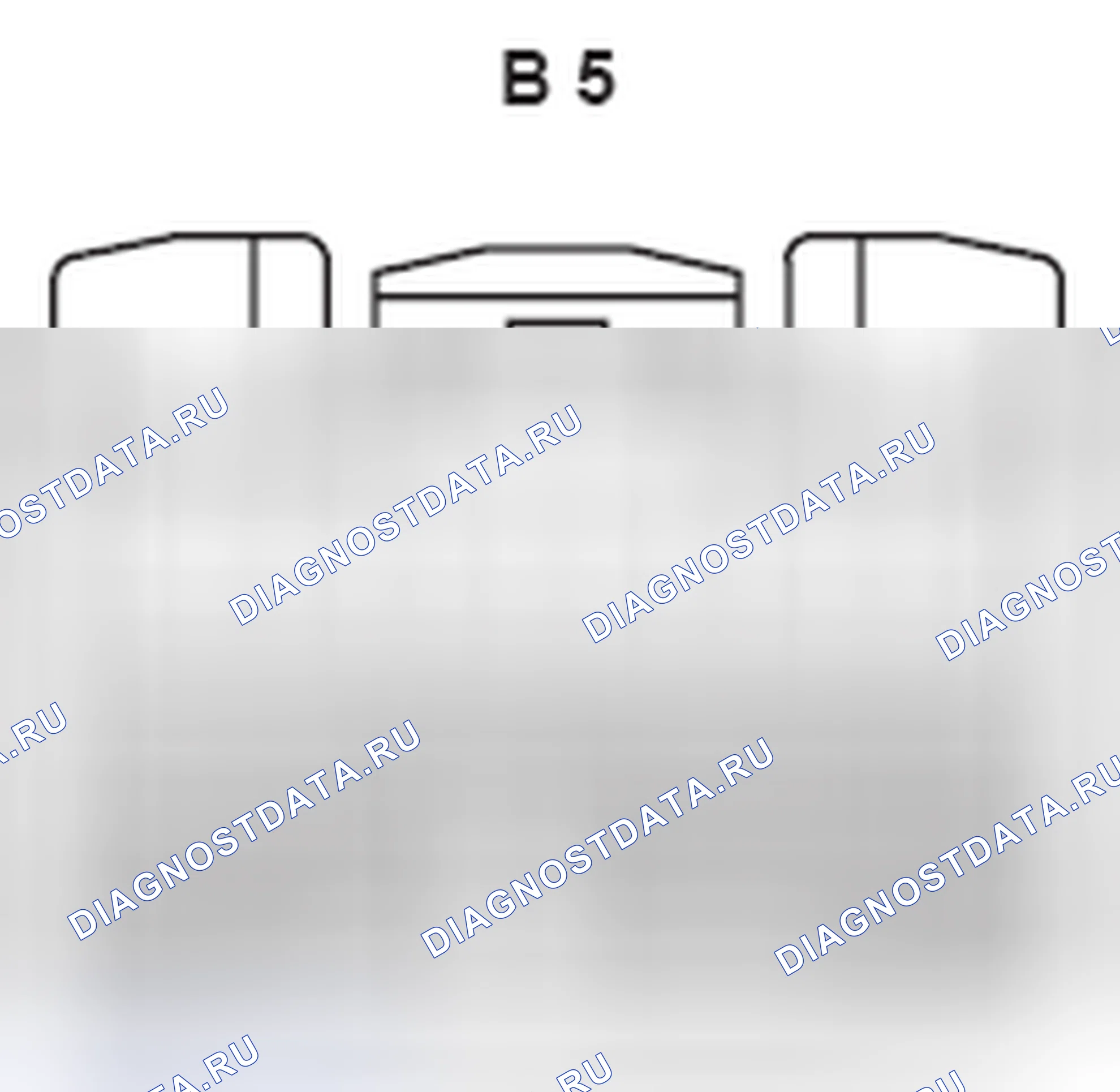 Рис. 416: Вид с торца разъема ЭБУ корпуса (B5). Lexus GX J120