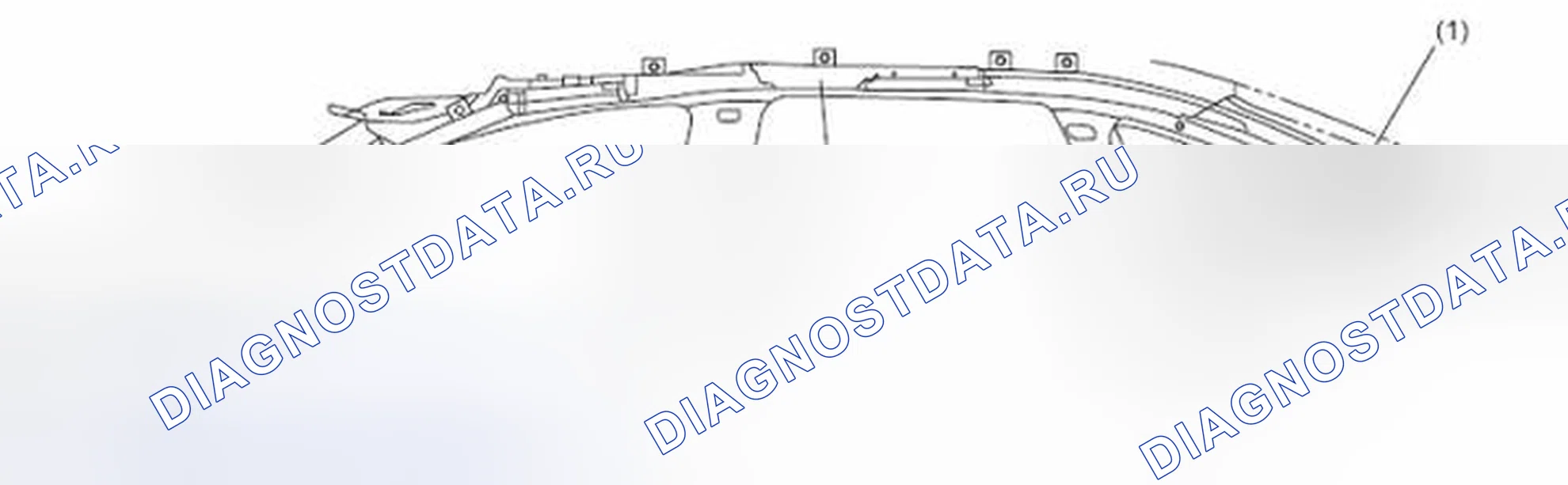 Рис. 13: МОДУЛЬ НАВЕСНОЙ ПОДУШКИ БЕЗОПАСНОСТИ. Subaru Legacy BM/BR рестайлинг