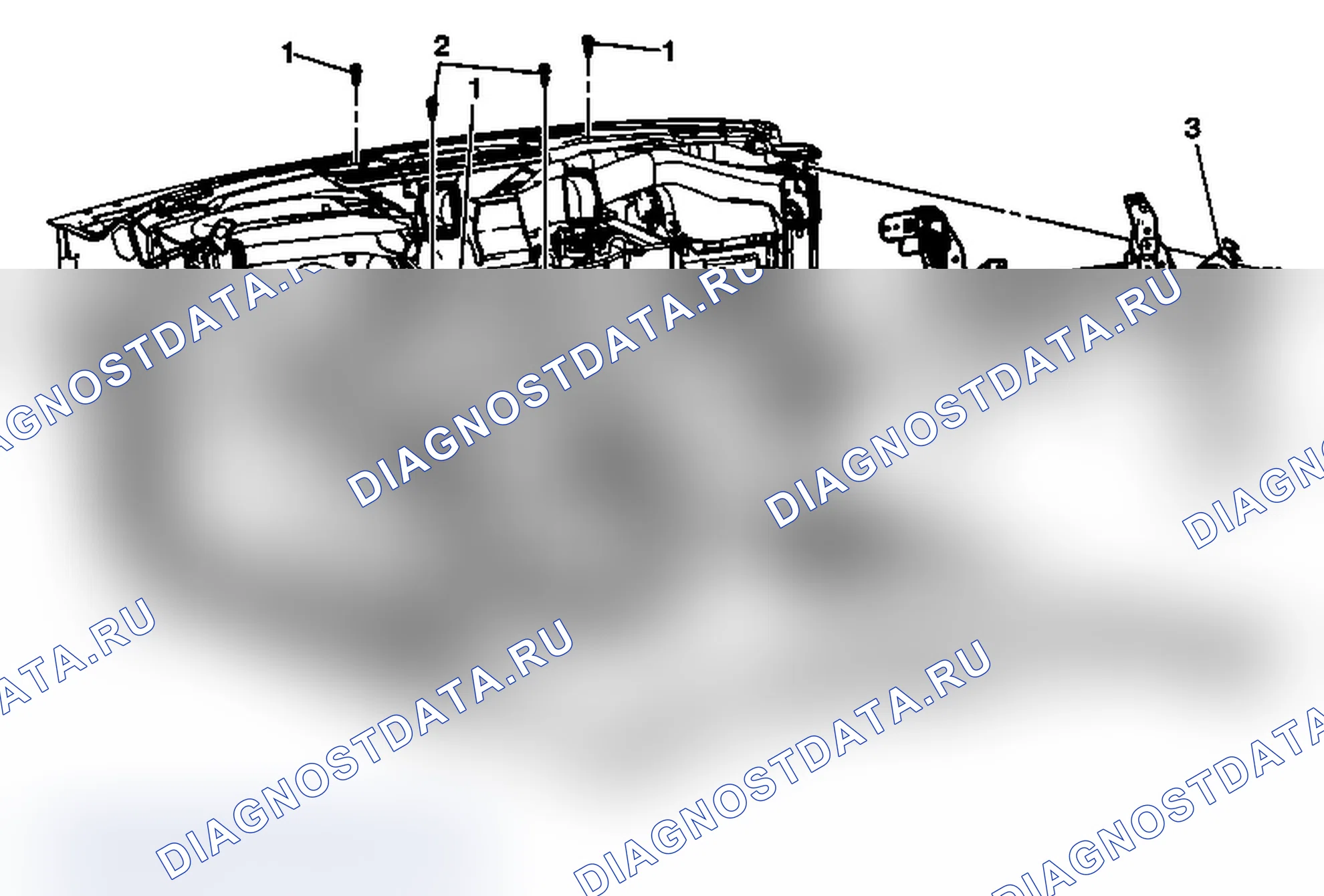 Рис. 41: Замена опоры приборной панели (без RPO SLT). Chevrolet Cab & Chassis Silverado 3500 HD 