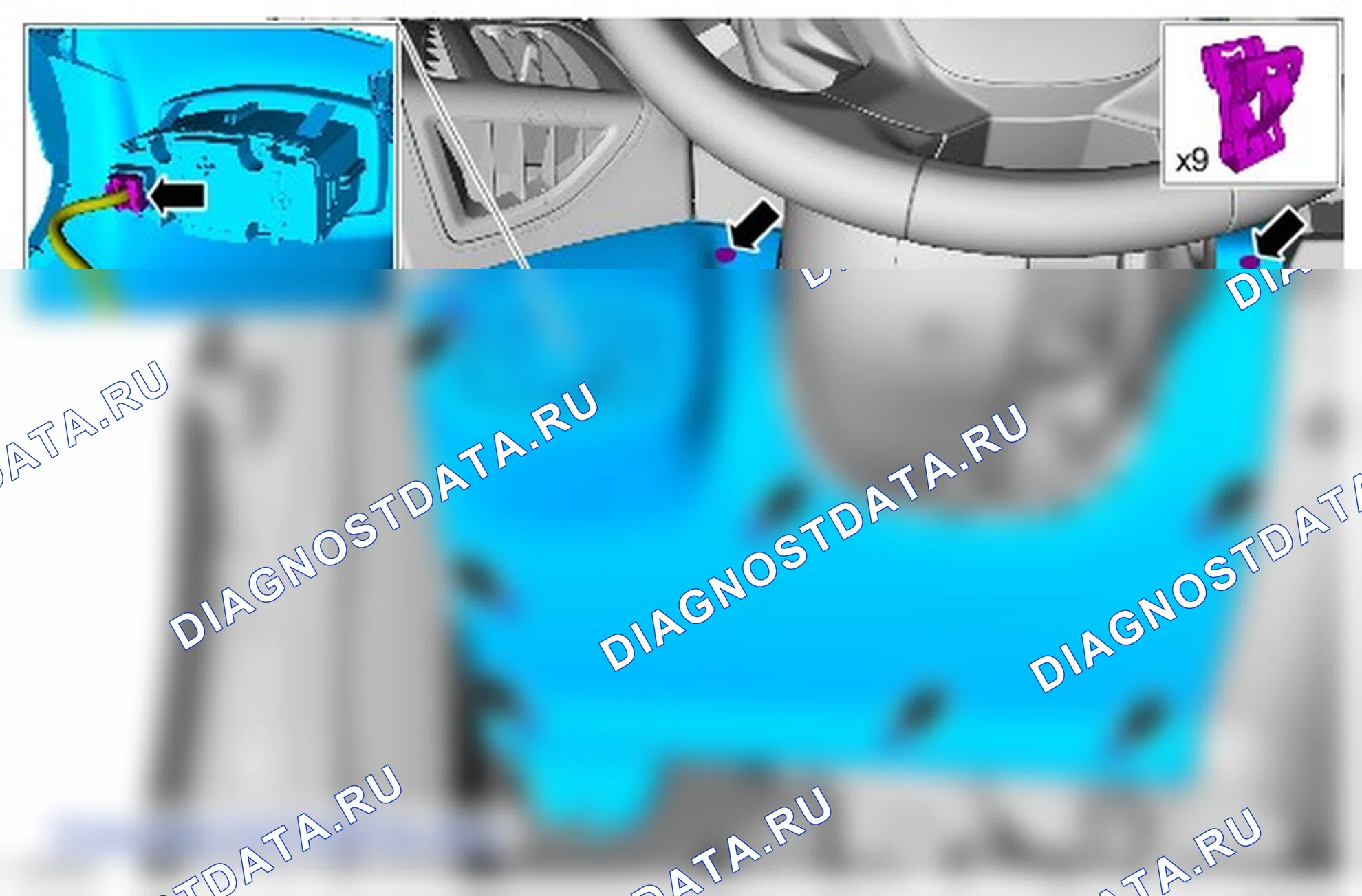 Как снять и установить выключатель фары. Ford Transit Connect II