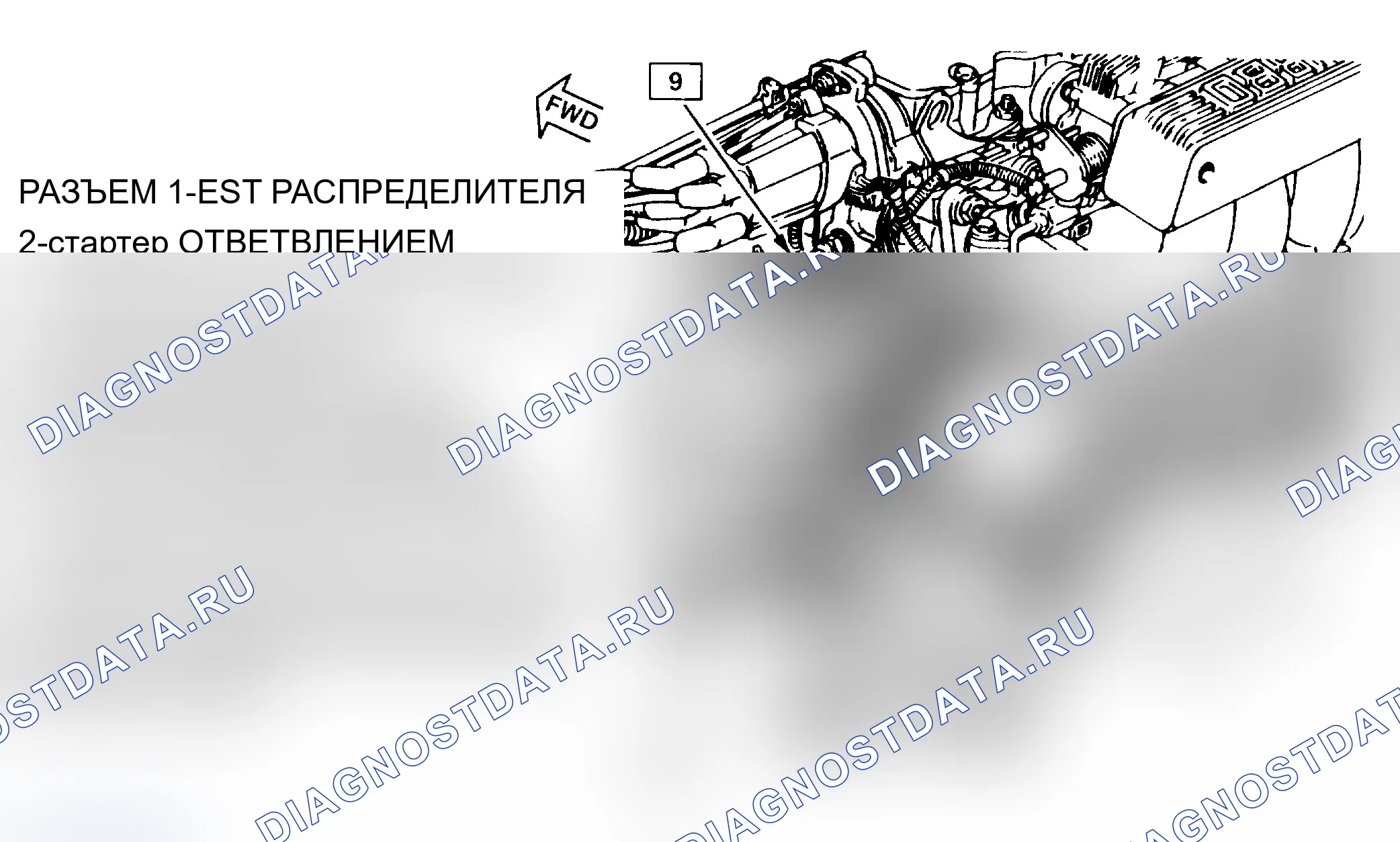 Рис. 5: Расположение компонентов двигателя - фактический вид 2/4 (1.8L VIN J). Pontiac Sunbird II