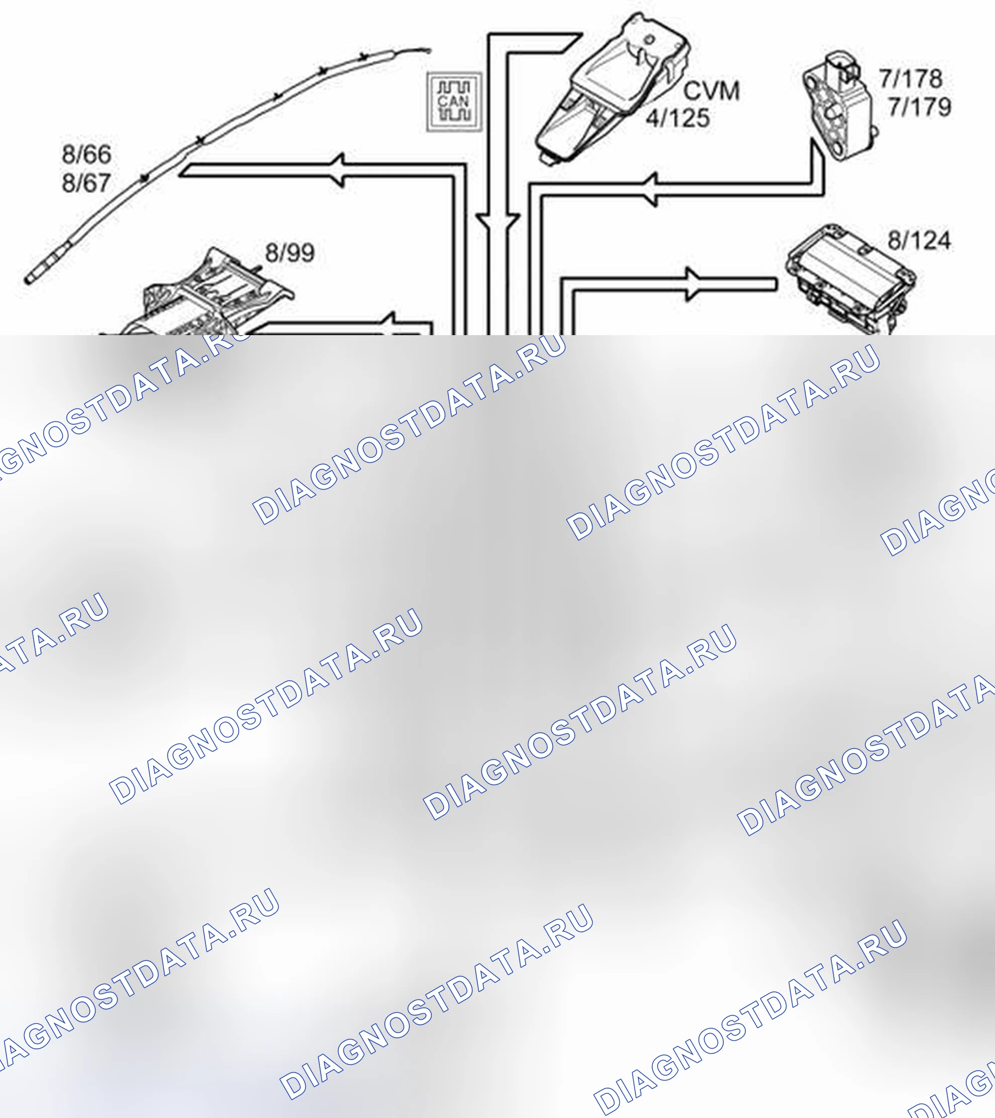 Рис. 67: ЛОБОВОЕ СТОЛКНОВЕНИЕ (США / CAN ONLY). Volvo S80 II рестайлинг