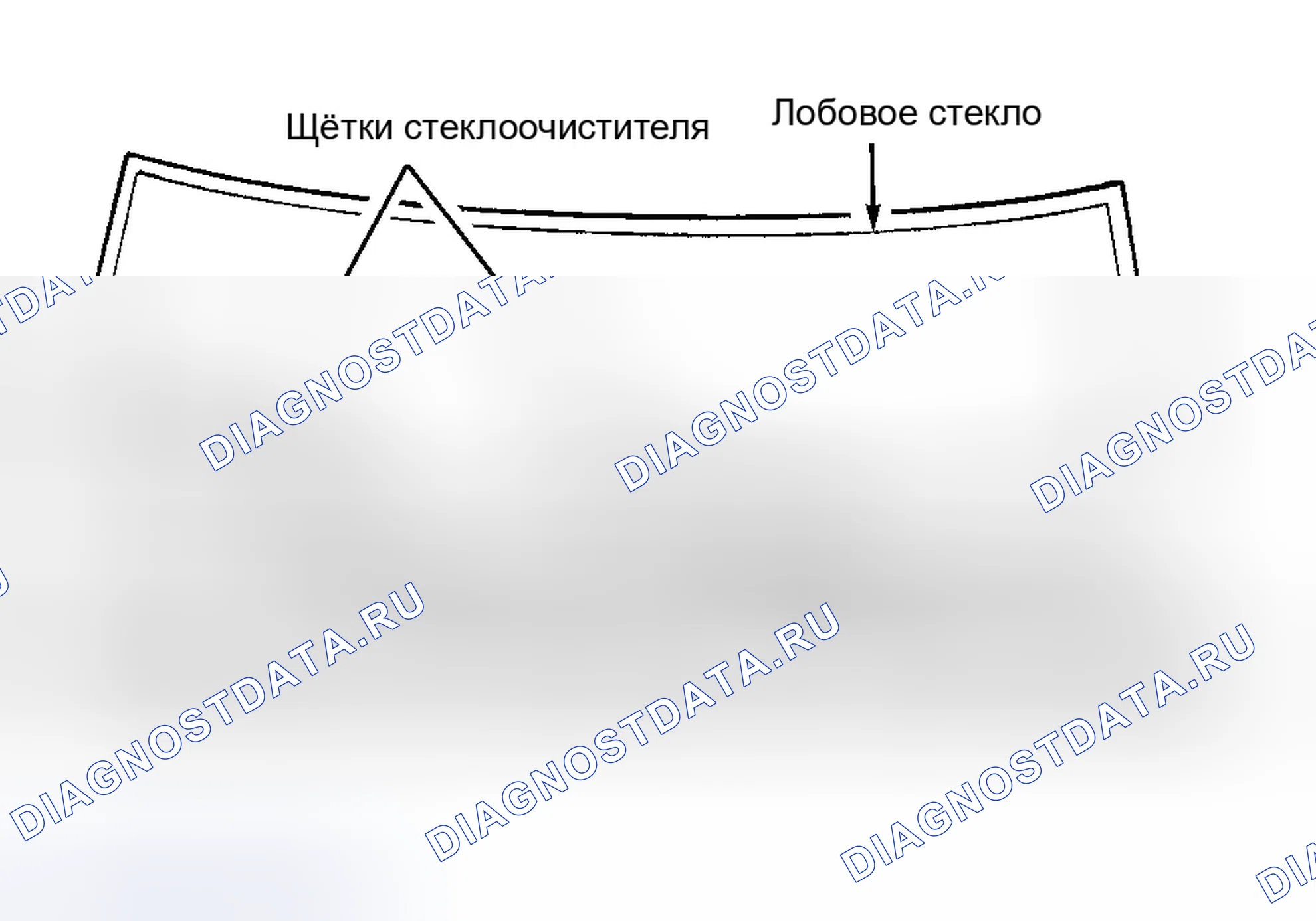 Рис. 5: ЩЕТКИ СТЕКЛООЧИСТИТЕЛЯ. Dodge Ram Wagon B3500 