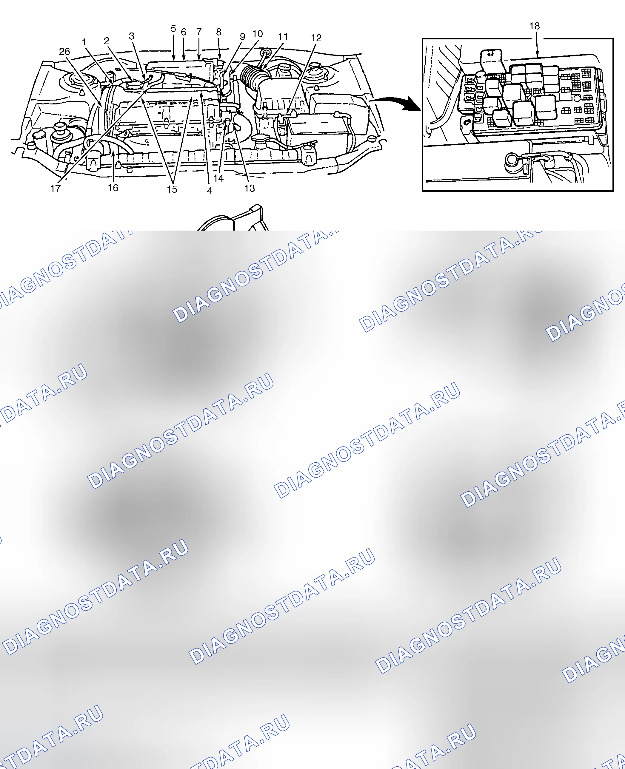 Рис. 45: РАСПОЛОЖЕНИЕ КОМПОНЕНТОВ. Geely Xingyue L I