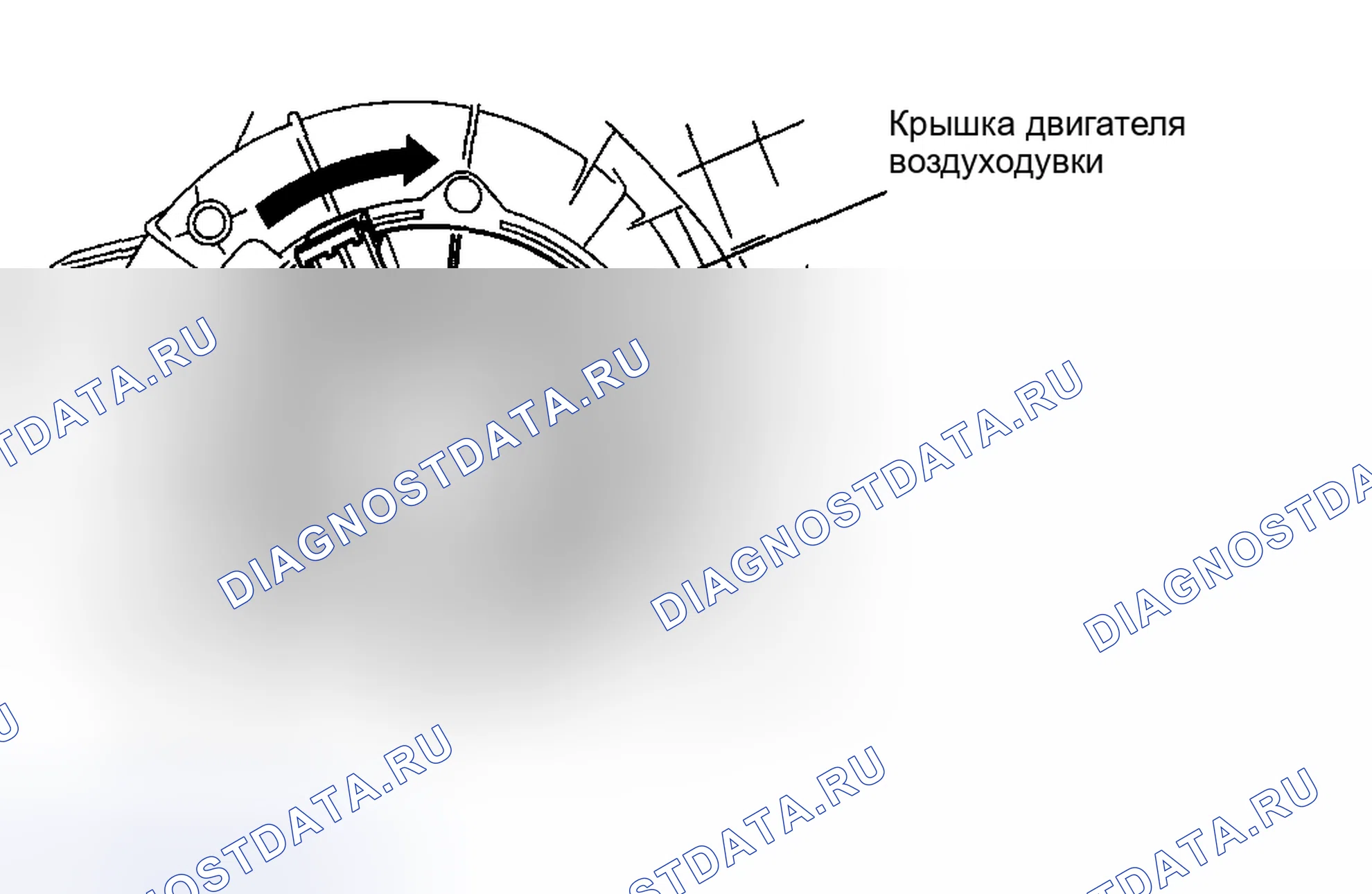 Рис. 87: Примечание по установке крышки электродвигателя воздуходувки. Mazda 5 I