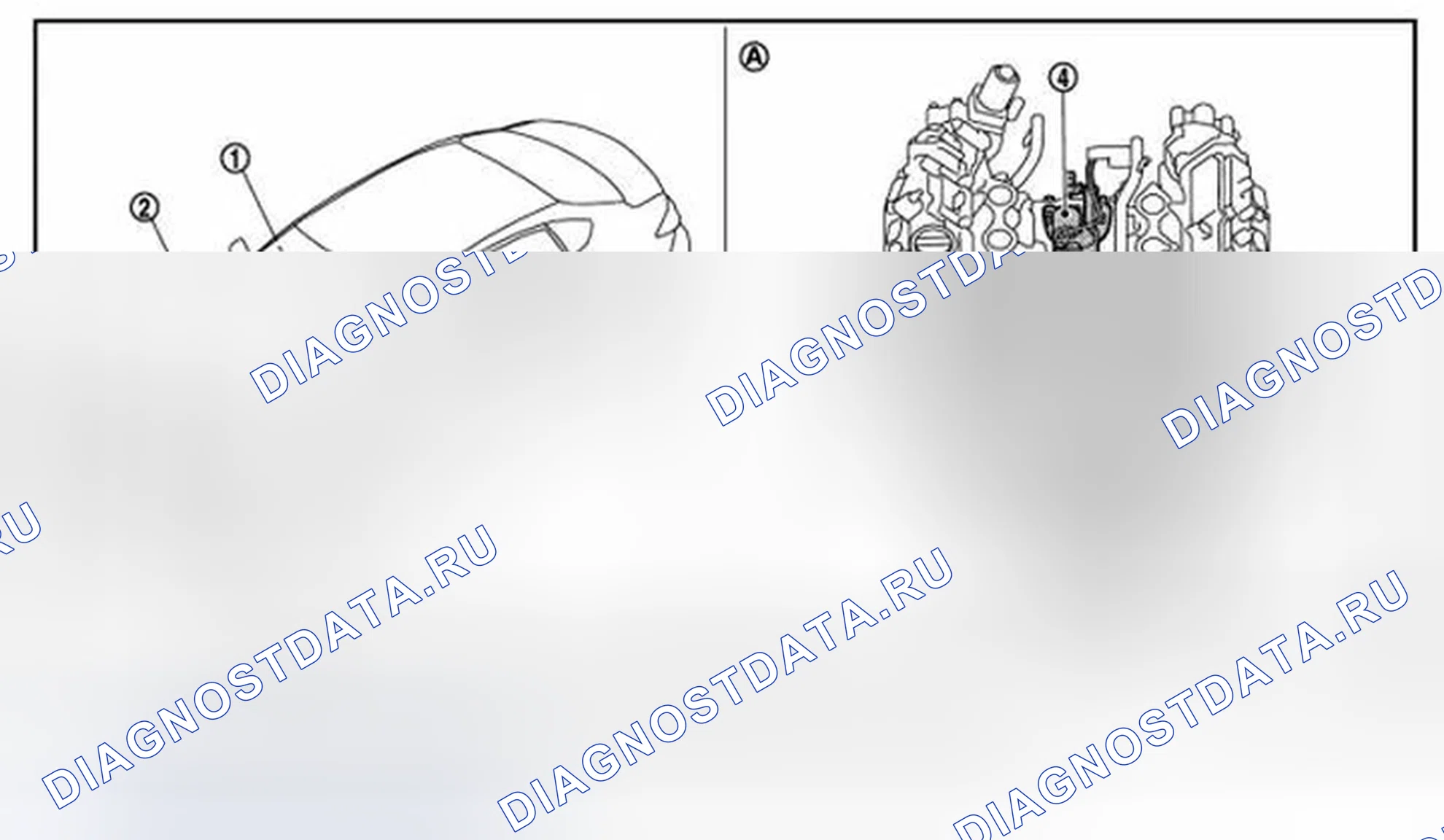 Рис. 1: VK56VD: Расположение компонентов. Infiniti M56 IV