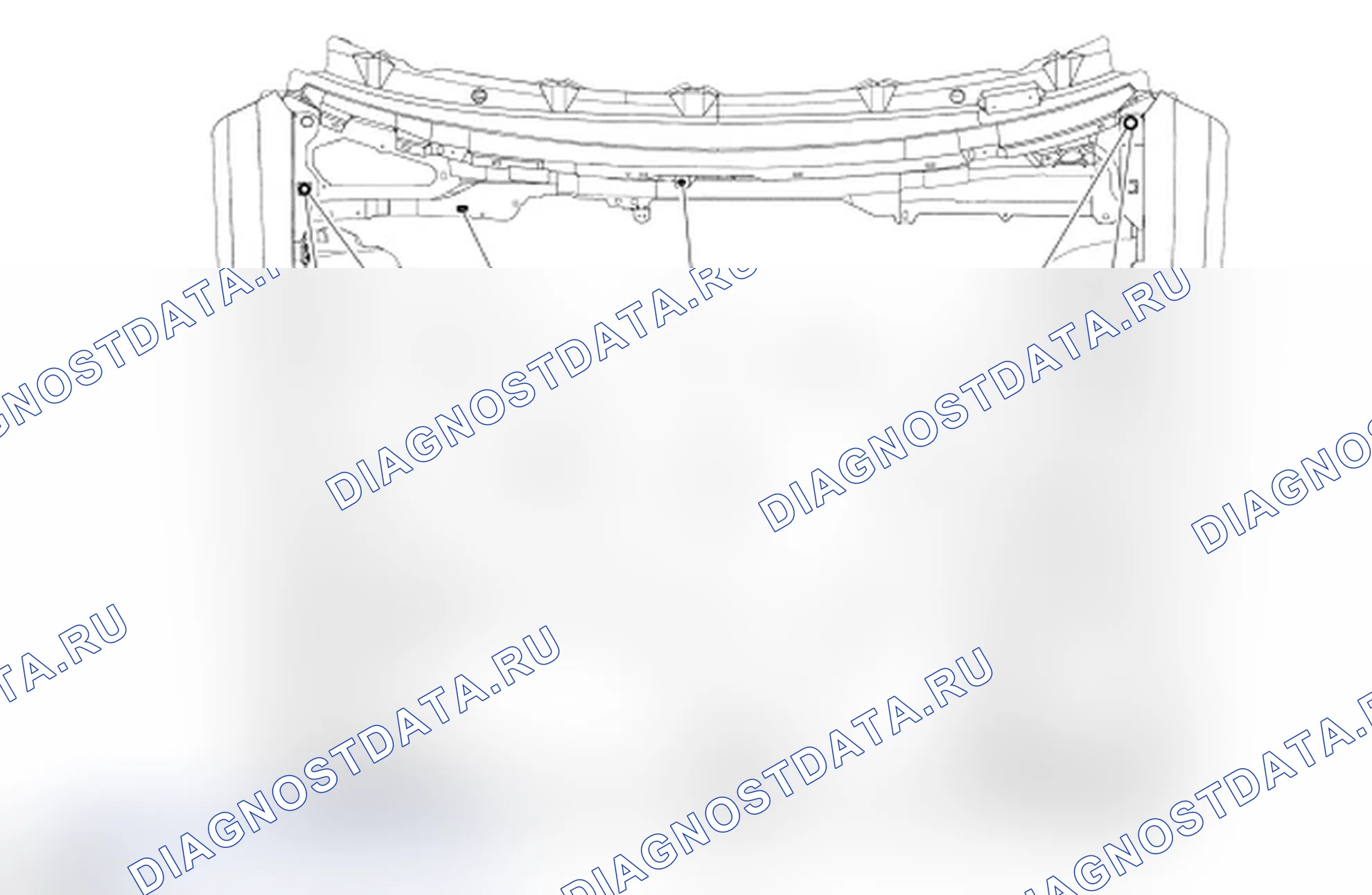 Рис. 4: Размеры под капотом. Mercury Grand Marquis IV рестайлинг