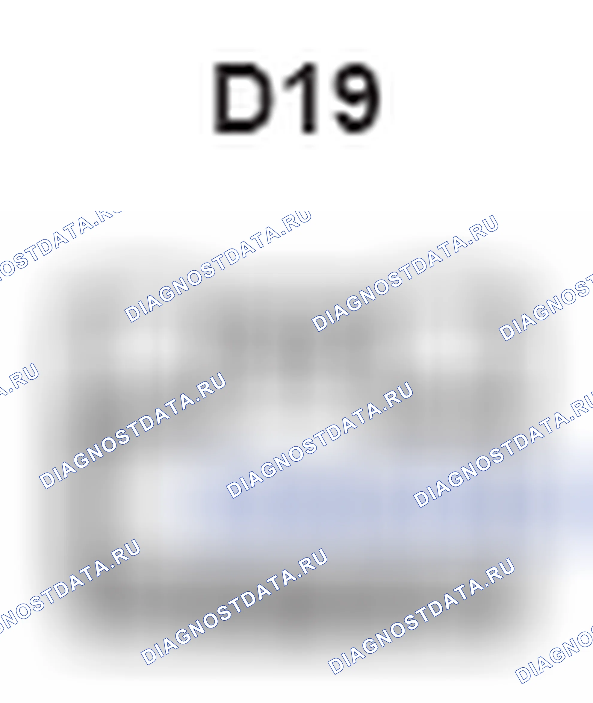 Рис. 465: Вид с торца разъема Sw Rh управления замком двери (D19). Lexus GX J120