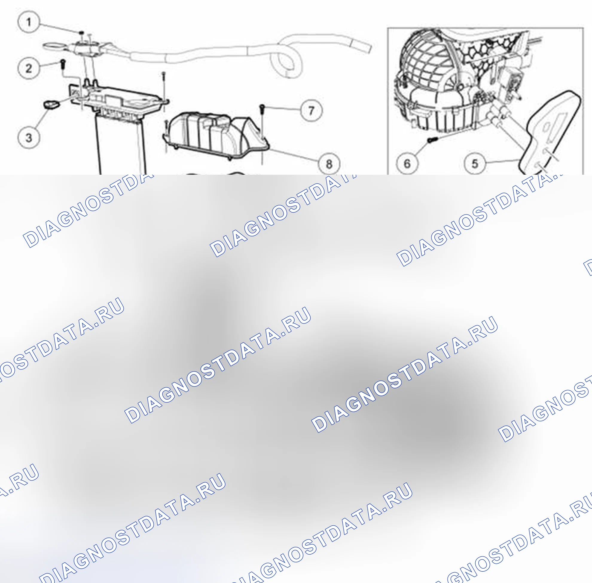 Рис. 163: Компоненты нагревателя. Ford Pickup F250 Super Duty II
