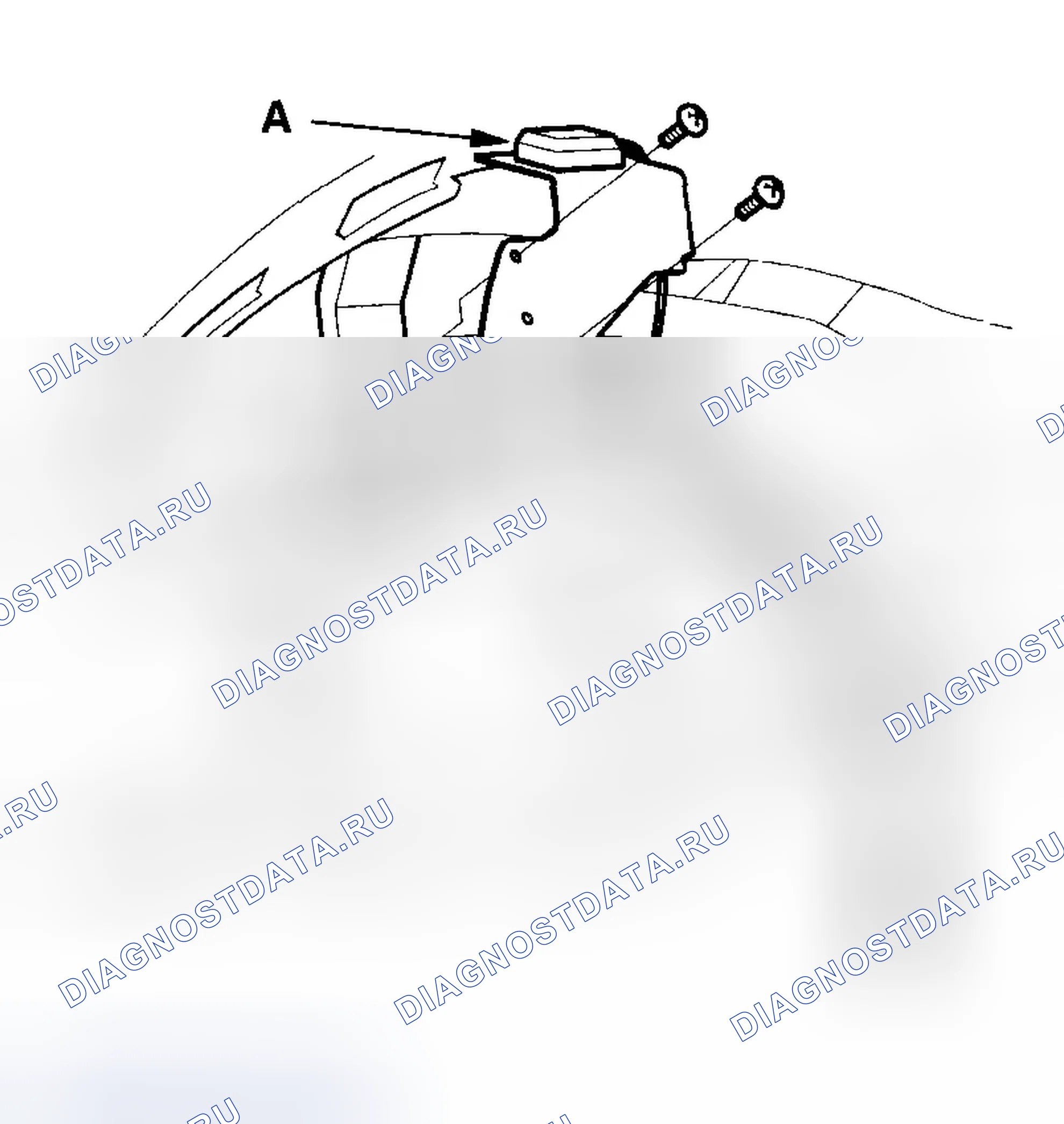 Рис. 15: Снятие / установка антенны GPS. Honda Odyssey I