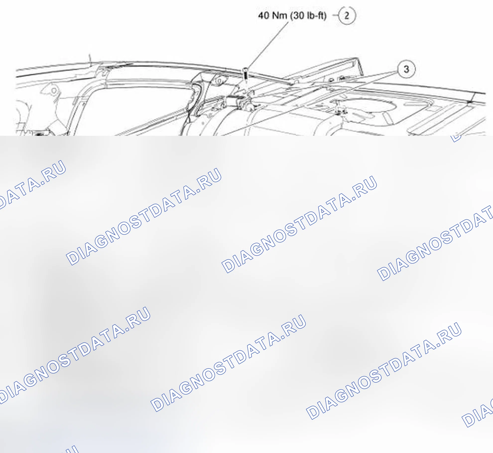 Рис. 13: Втягивающее устройство ремня безопасности - купе. Ford Mustang V рестайлинг 2