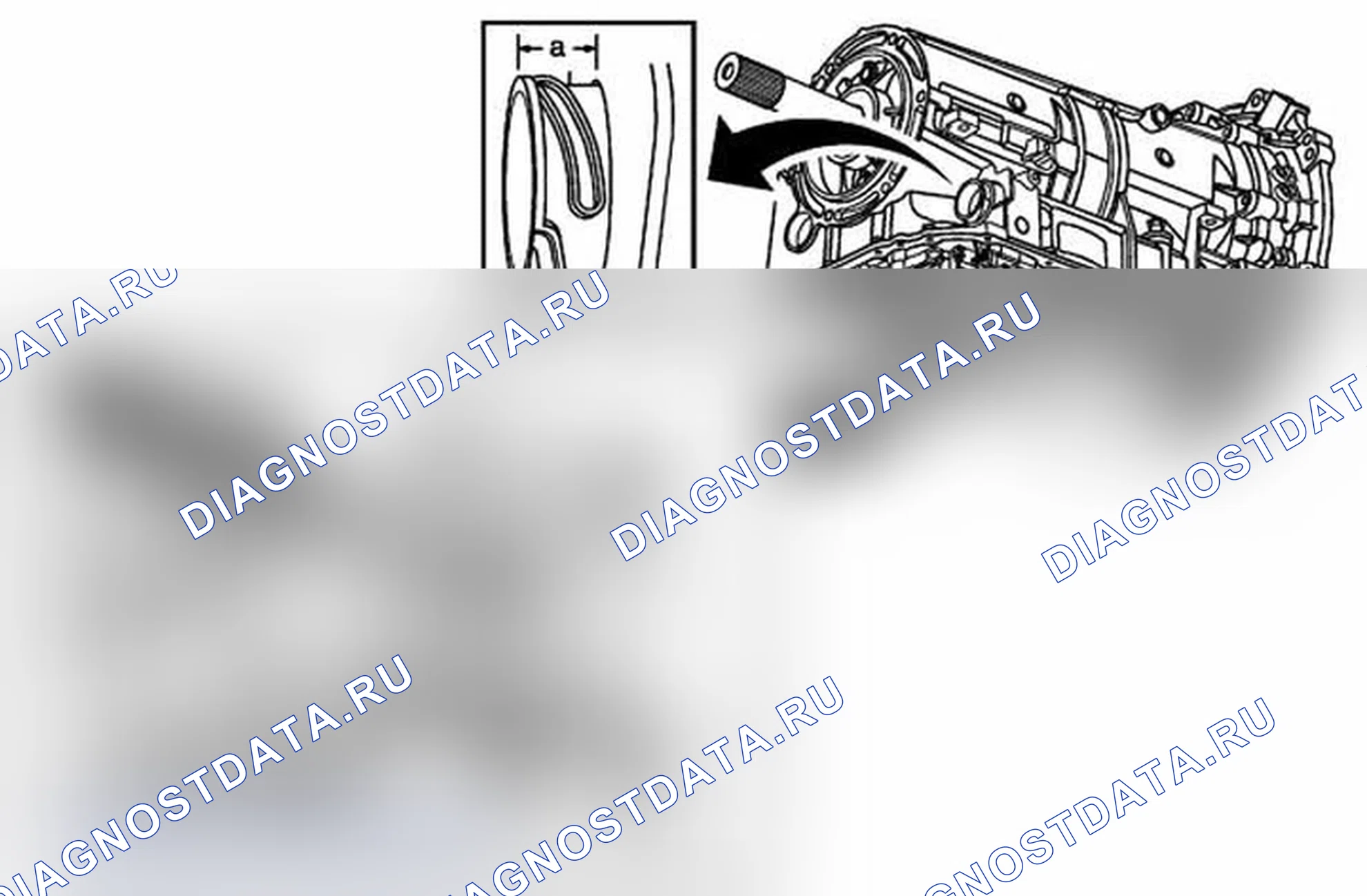 Рис. 68: Замена втулки прохода электрического соединителя автоматической коробки передач. Chevrolet Express G1500 