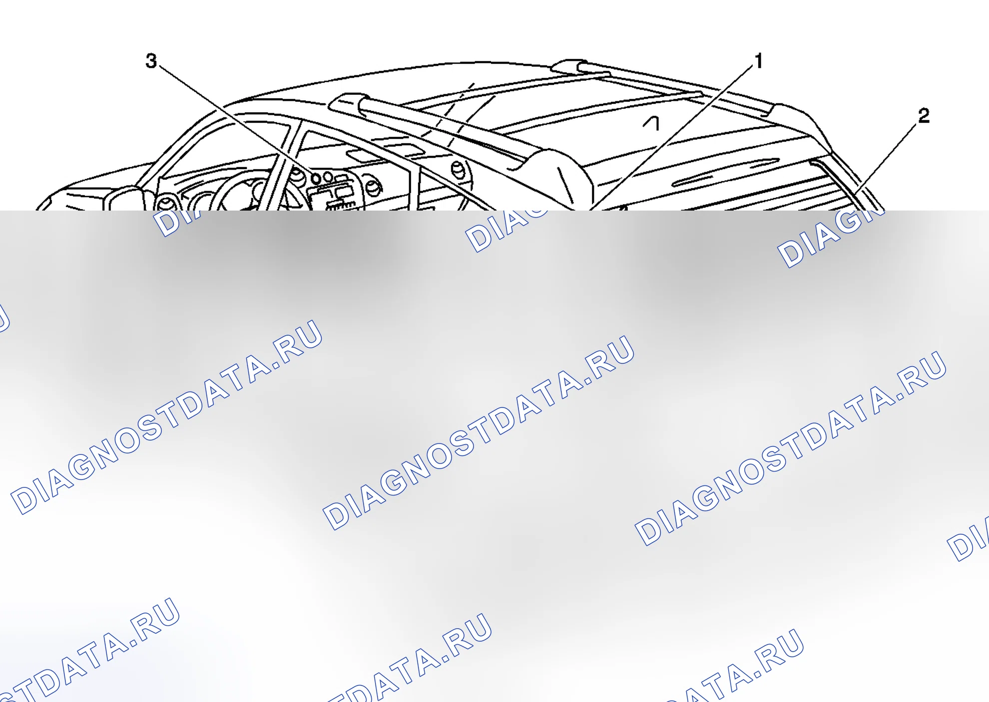 Рис. 2: Виды стационарных компонентов стеклоподъёмники. Pontiac Vibe I рестайлинг
