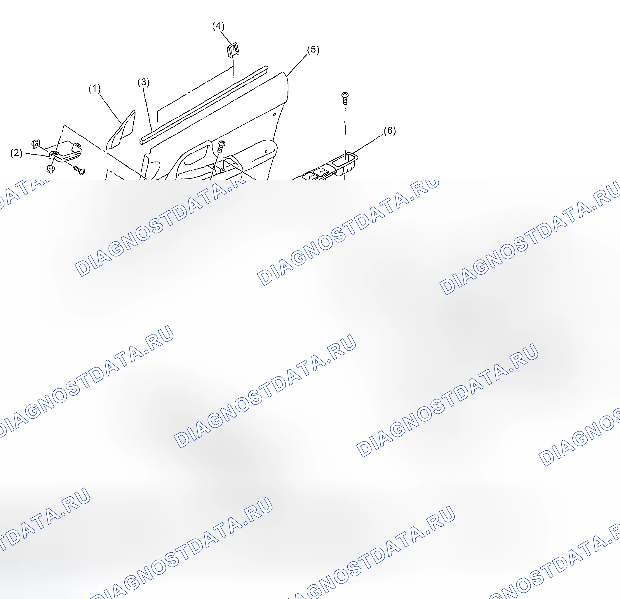 Рис. 11: ОТДЕЛКА ДВЕРЕЙ. Subaru Impreza GD/GC/GG рестайлинг