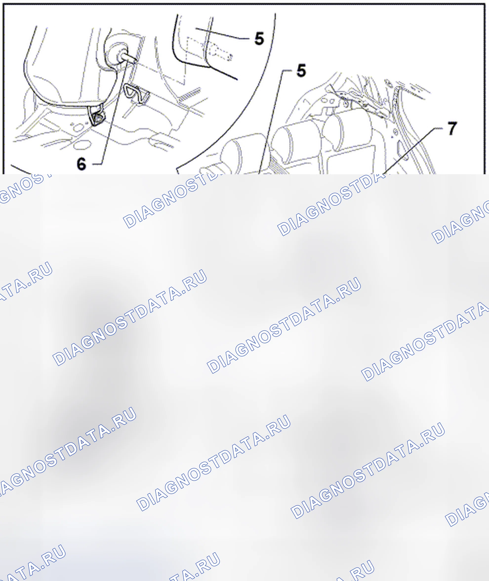 Рис. 115: СПИНКА. Volkswagen Golf Mk7