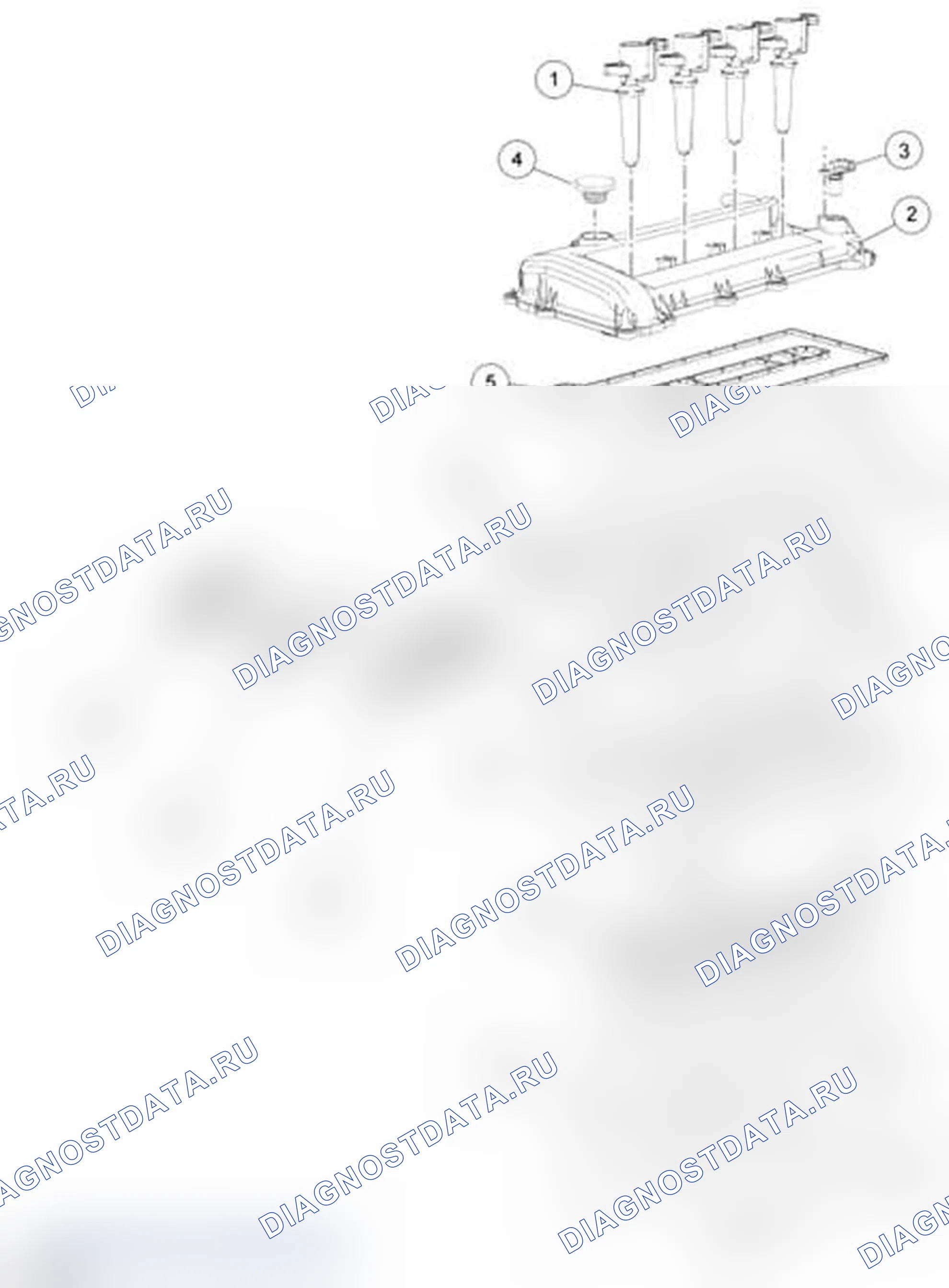Рис. 330: Головка цилиндра. Ford Transit Connect I рестайлинг