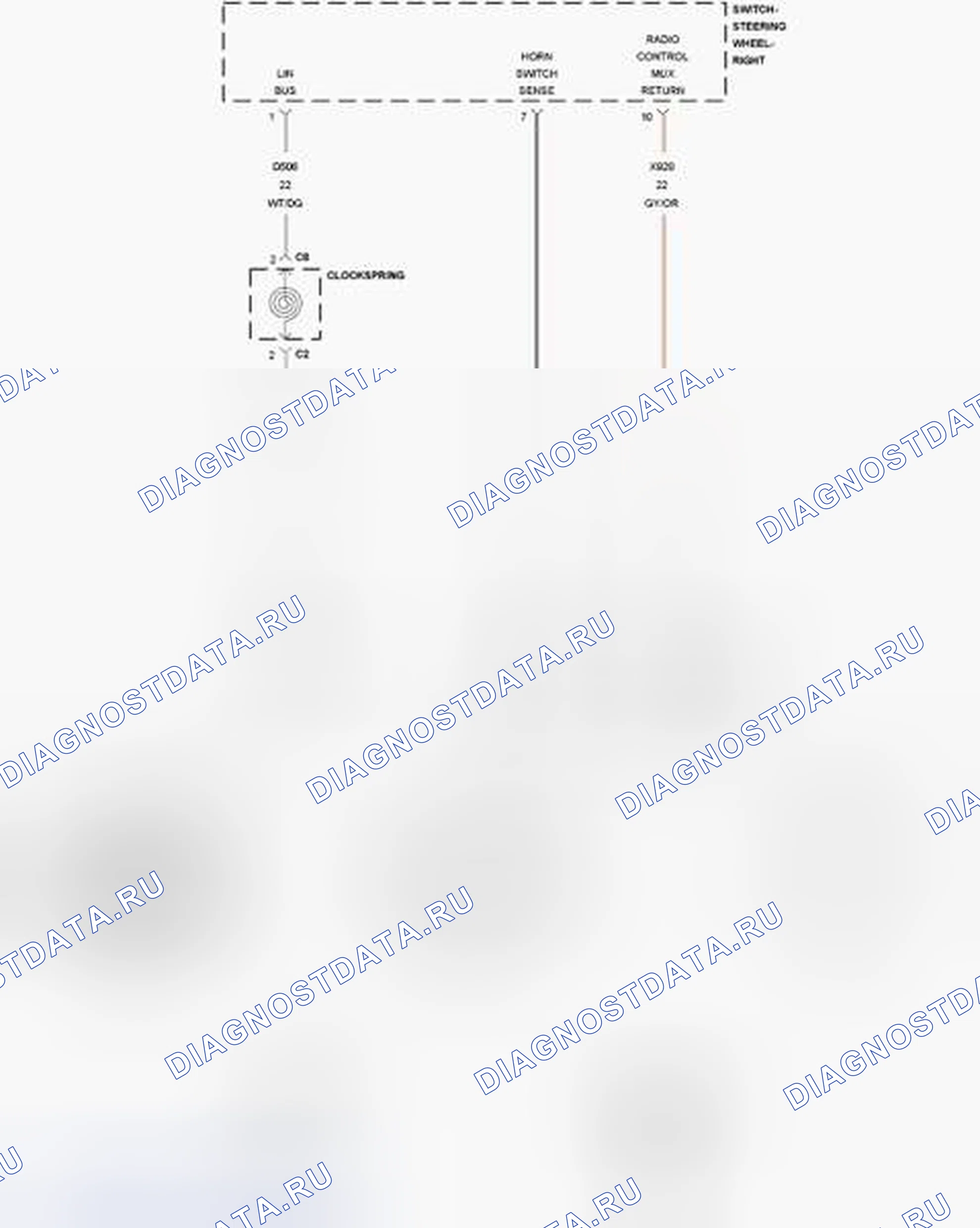 Рис. 6: B2339-звуковой сигнал выключатель STUCK - с EVIC. RAM Pickup 2500 