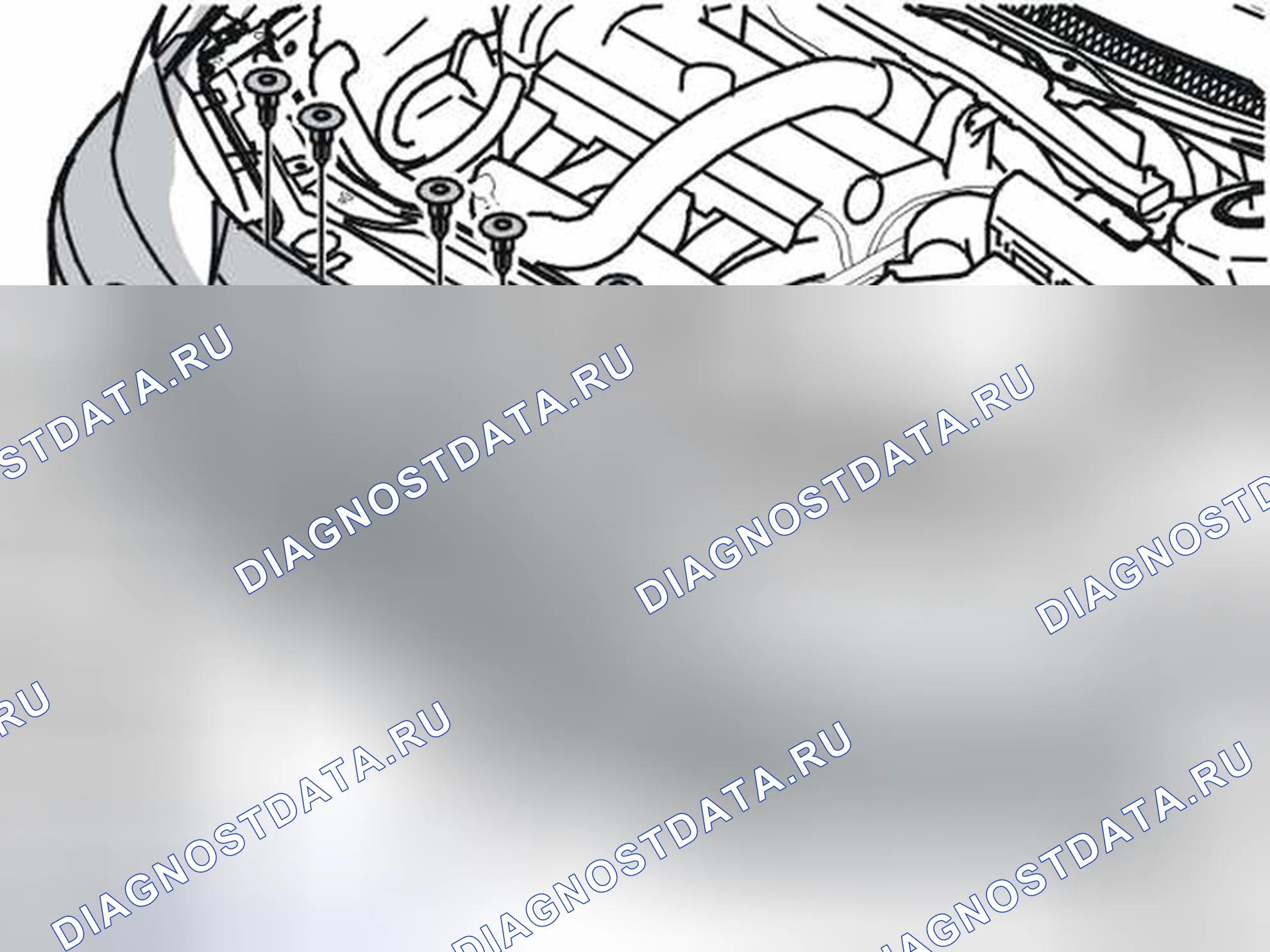 Рис. 592: Снятие переднего бампера. Volvo V70 II