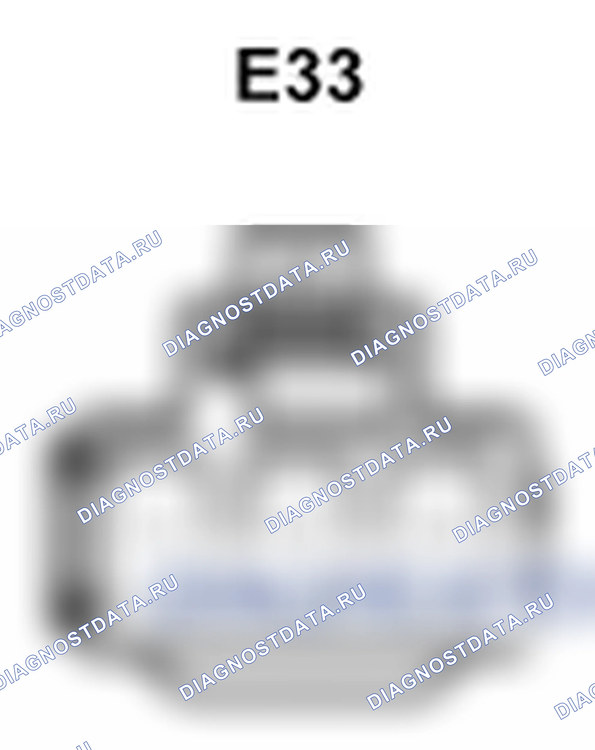 Рис. 567: Вид с торца разъема быстроразъемного нагревателя (E33). Toyota Land Cruiser 200