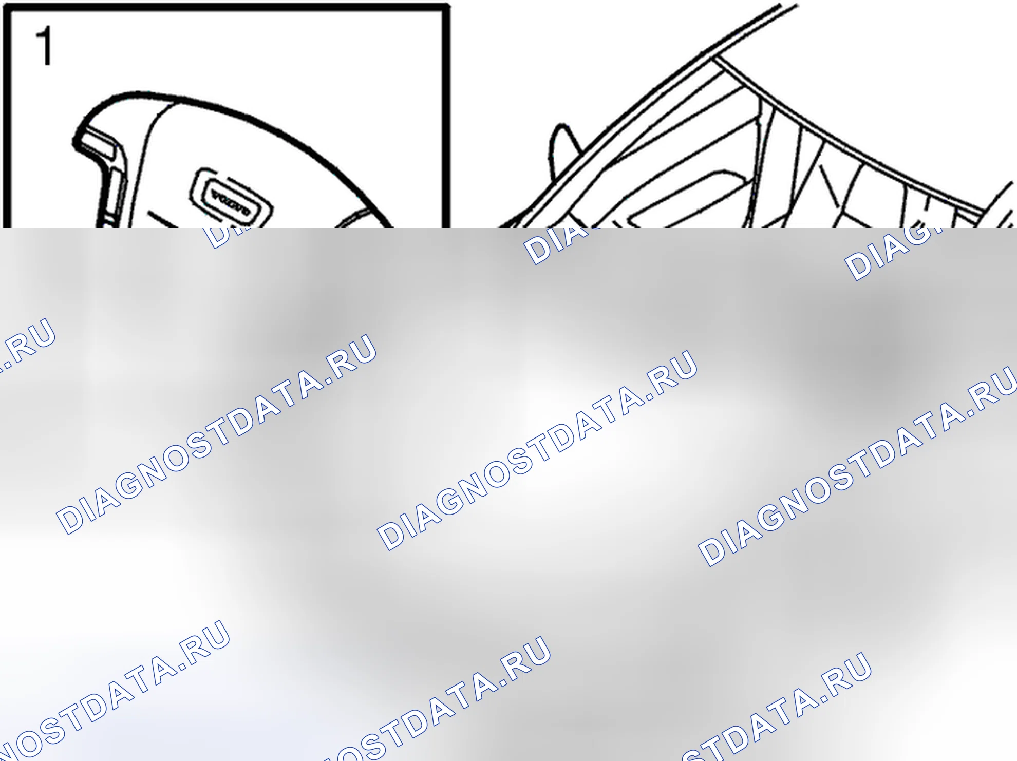 Рис. 99: Сменные компоненты SRS. Volvo V70 II рестайлинг