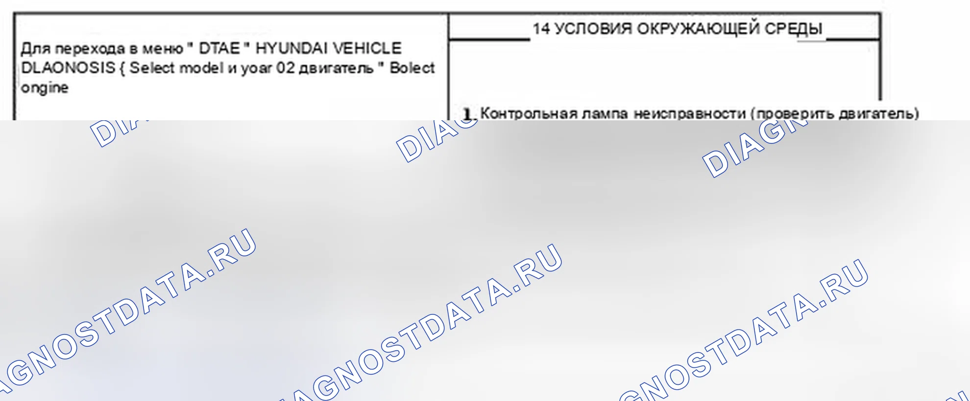 Рис. 88: МОНИТОРИНГ СОСТОЯНИЯ расшифровка кода ошибки. Haval Chitu I