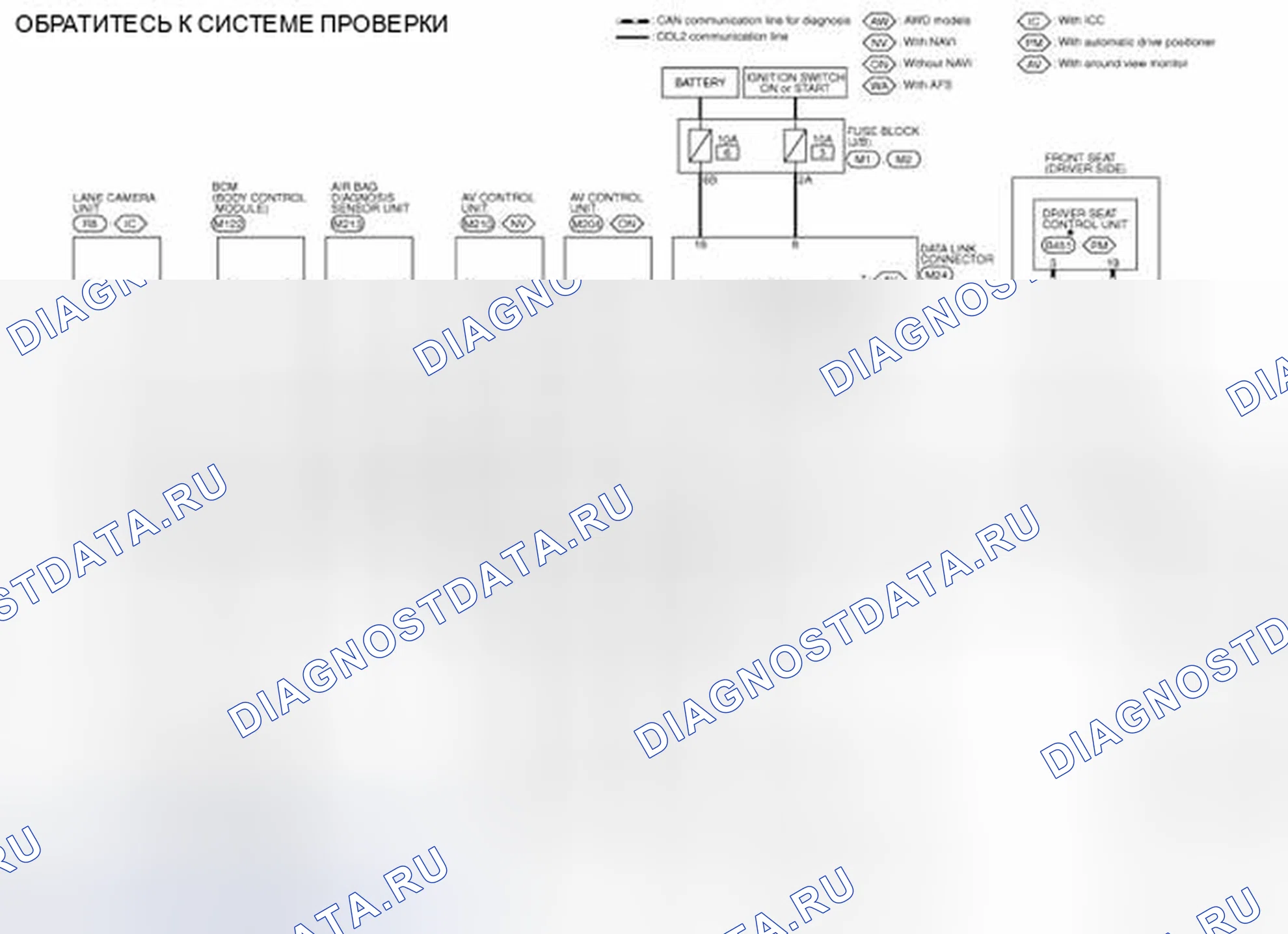 Рис. 14: электросхема - CONSULT / GST CHECKING система. Infiniti EX37 I