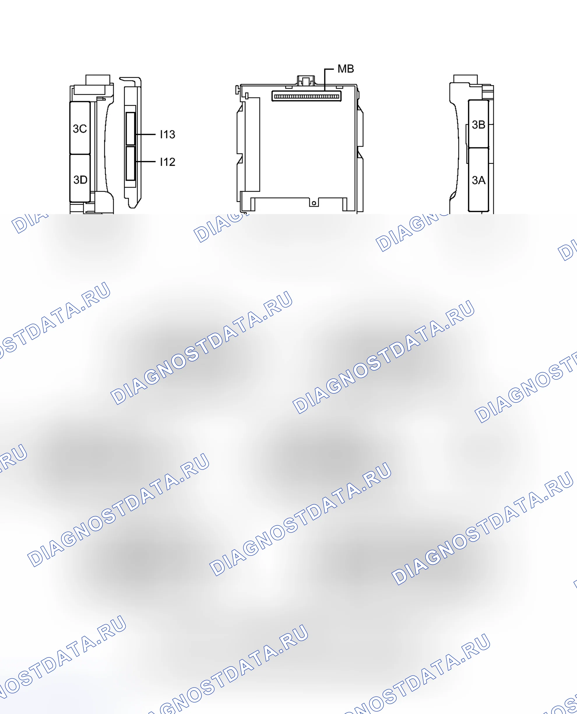 Рис. 179: КЛЕММЫ ЭБУ. Toyota Camry XV50
