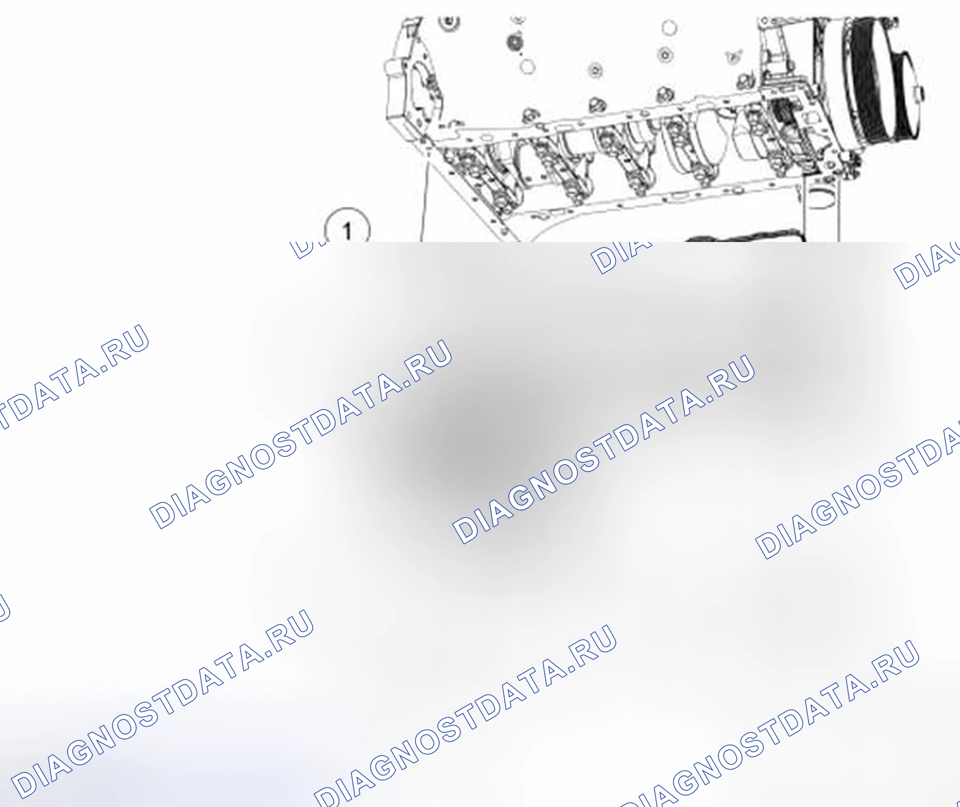 Рис. 461: Верхний масляный поддон. Ford Pickup F250 Super Duty II