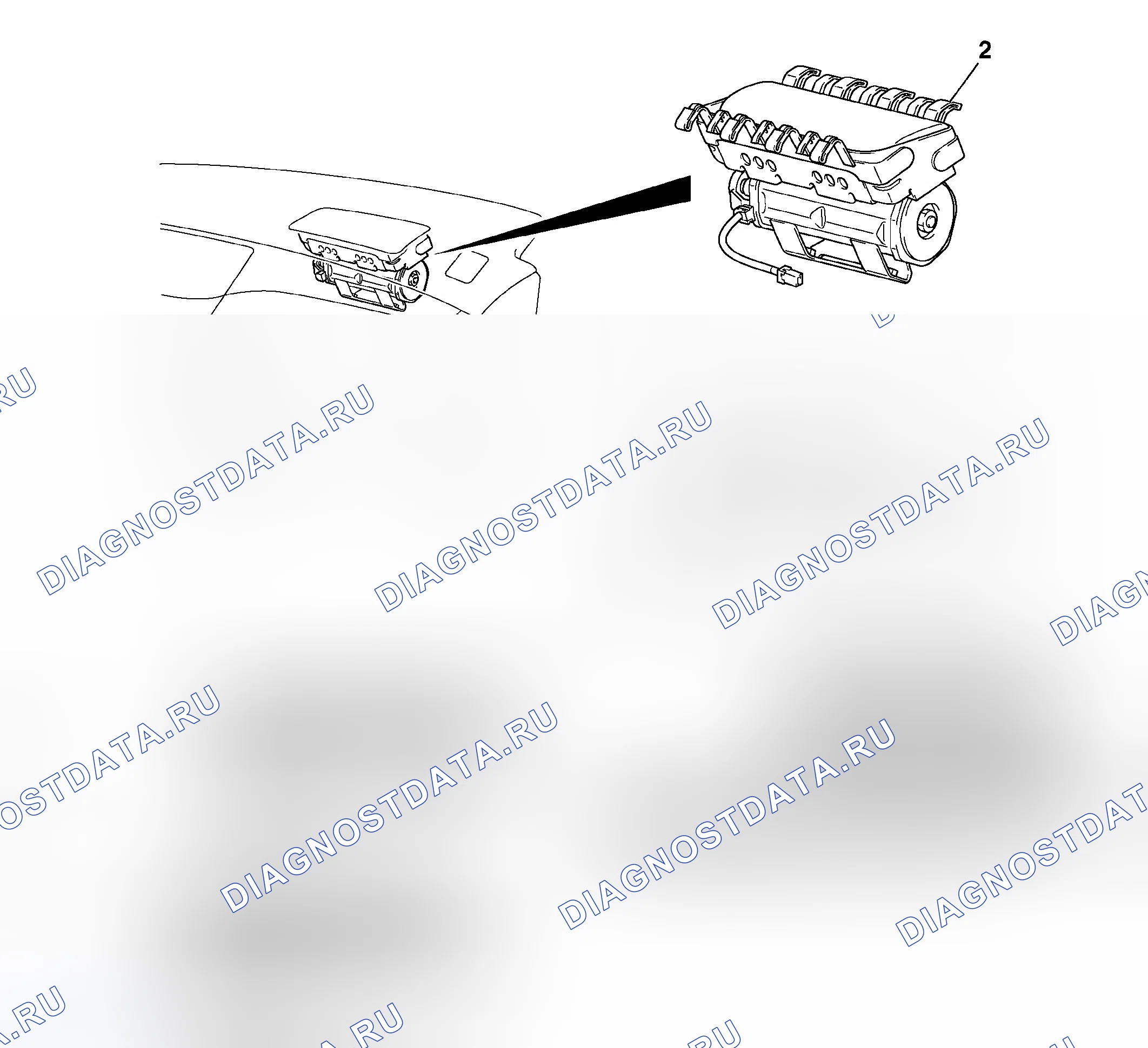 Рис. 301: <МОДУЛЬ ПОДУШКИ БЕЗОПАСНОСТИ (СО СТОРОНЫ ПЕРЕДНЕГО ПАССАЖИРА)>. Mitsubishi Lancer Evolution IX